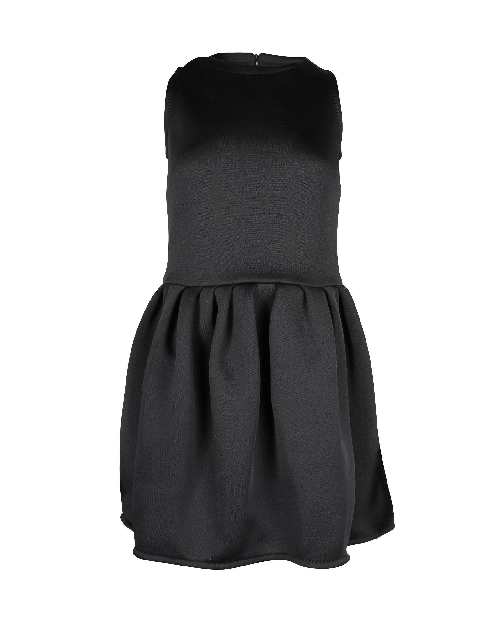 image of Max Mara Thick Jersey Mini Dress With Detachable High Collar in Black, Women's (Size XS)