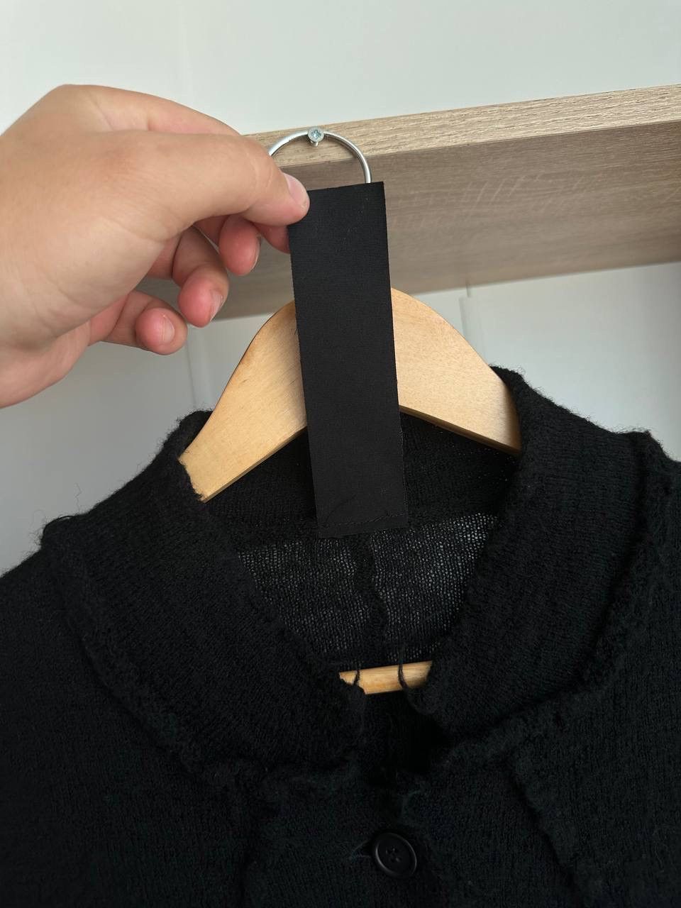 Rundholz × Vintage Vintage Rundholz Black Wool Cardigan Avant Garde Sweater Size US M / EU 48-50 / 2 - 14 Thumbnail
