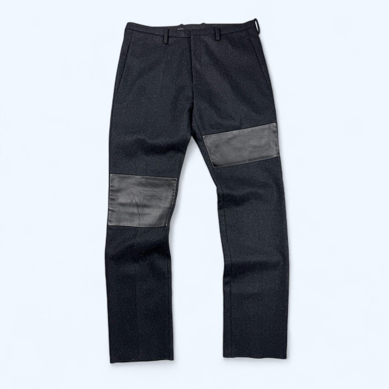 Neil Barrett Neil Barret wool leather patch pants size 48 made in Italy Size US 32 / EU 48 - 1 Thumbnail