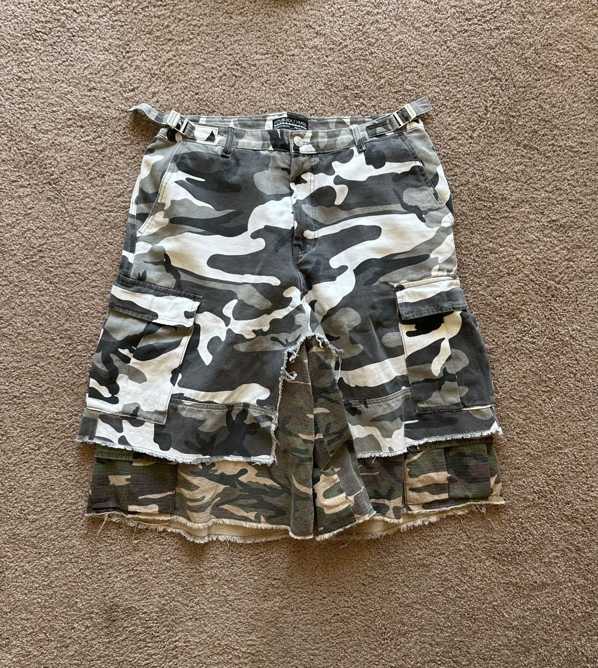 PROJECT G/R Project GR x Murd333r layered cargo shorts | Grailed