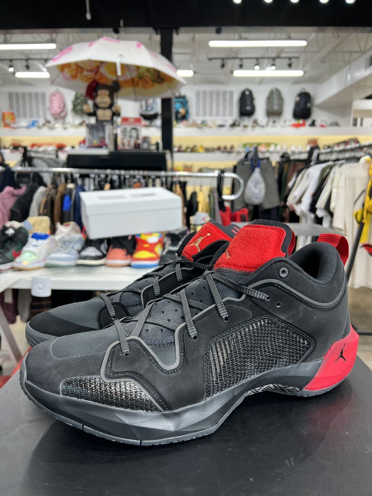 image of Air Jordan 37 Bred Sz. 16 (2023) Shoes in Black, Men's (Size 15)