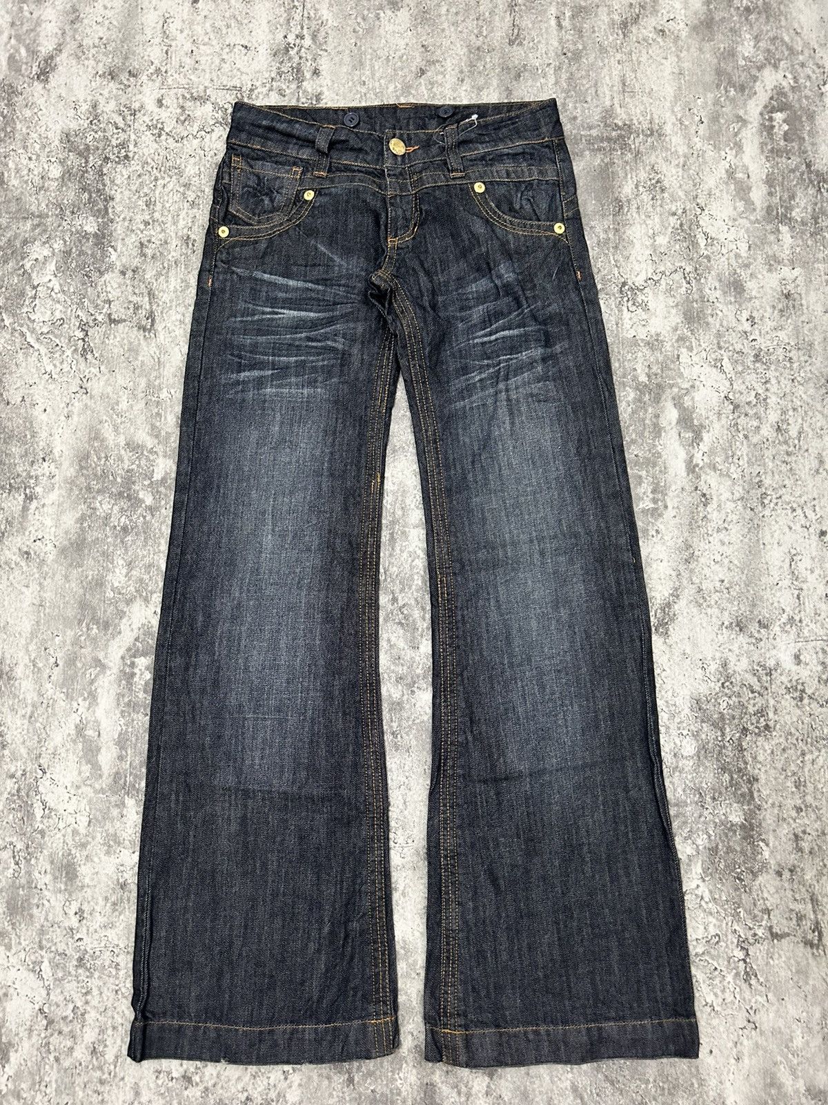 If Six Was Nine × Japanese Brand × Tornado Mart Japanese Sky Bomber Flare Jeans Size US 30 / EU 46 - 2 Thumbnail