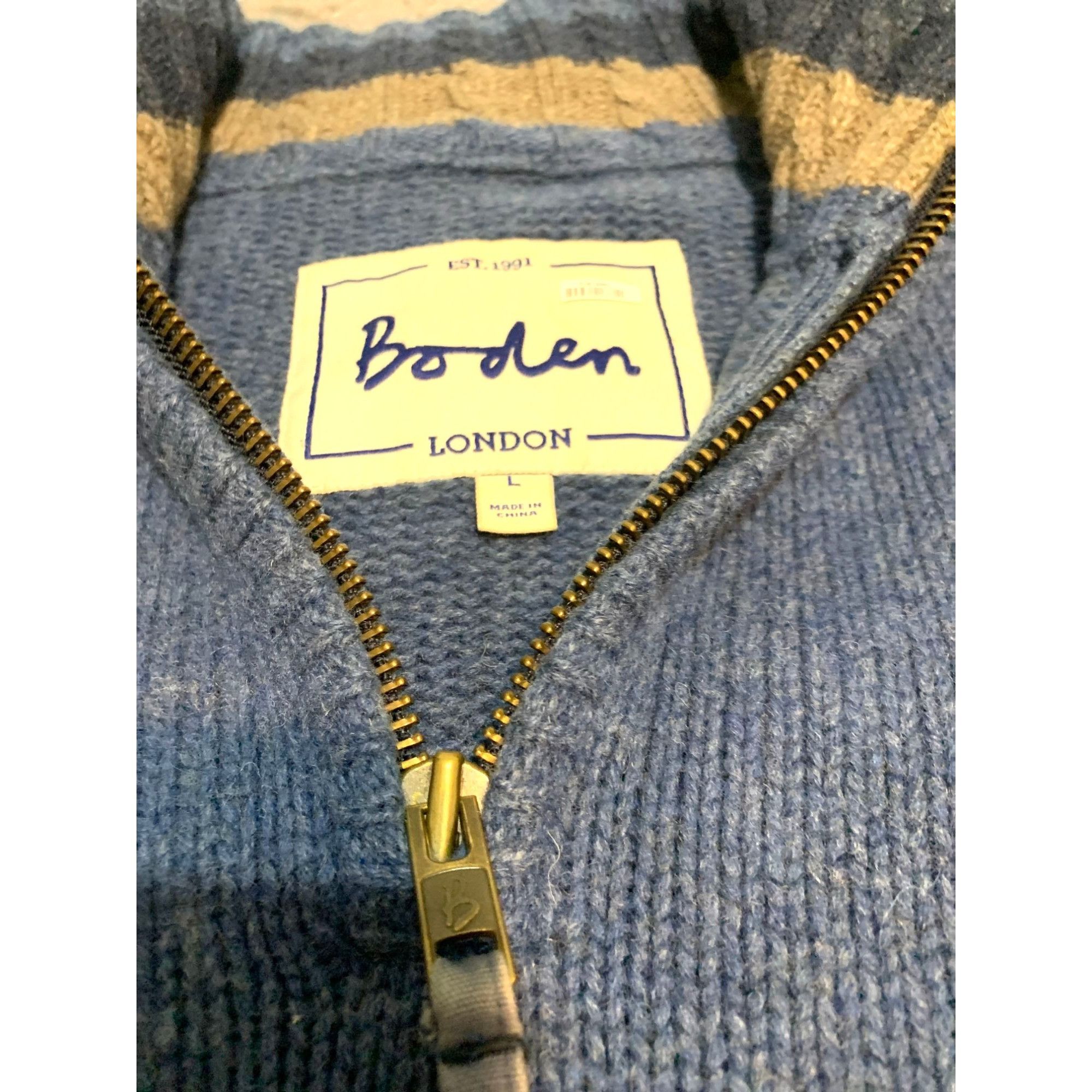 Boden Vintage Boden London Mens Pull-Over Lambs Wool Sweater L Blu Size US L / EU 52-54 / 3 - 6 Thumbnail
