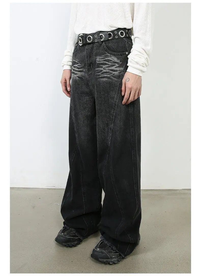 Japanese Brand × Jean Black Baggy Faded Denim Jeans Size US 30 / EU 46 - 2 Thumbnail