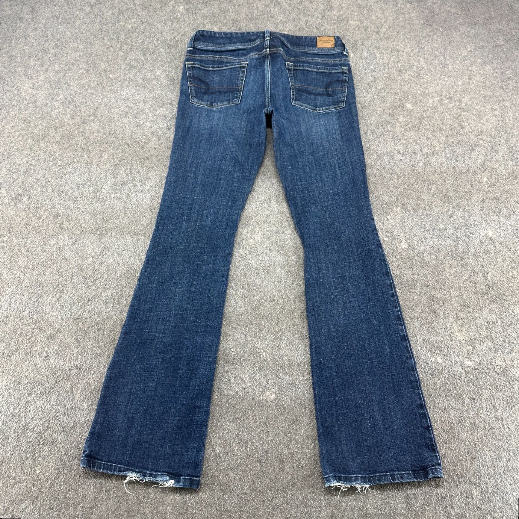 American Eagle Outfitters American Eagle Outfitters Jeans Womens 6 Blue Original Boot Regular Fit Dark Wash Stretch Denim 5-Pocket Cowboy Distressed Regular Womens Jeans Size 28" / US 6 / IT 42 - 6 Thumbnail