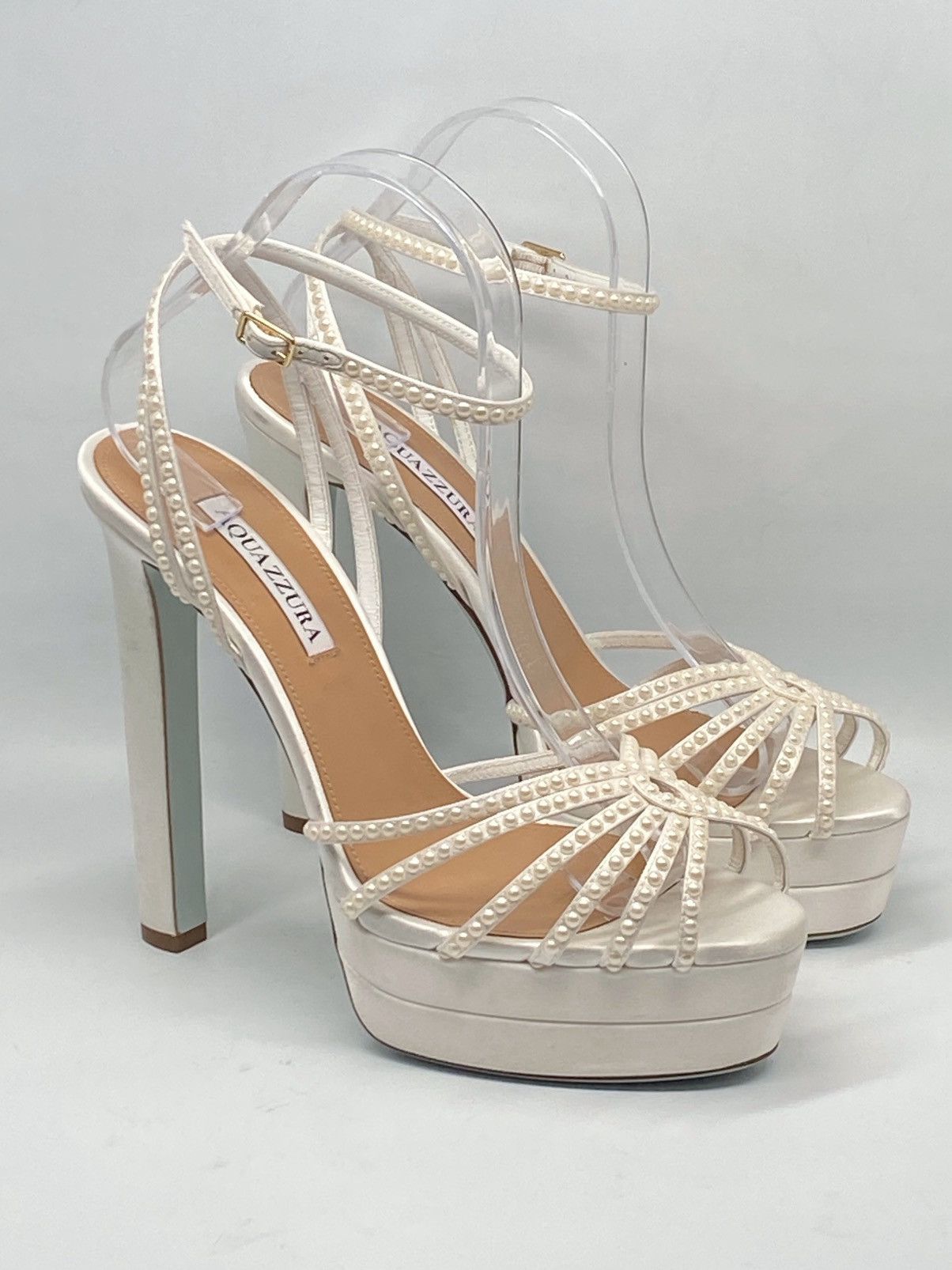 Aquazzura Aquazzura Flow Plateau 145MM Satin Sandals size 40 Size US 10 / IT 40 - 2 Thumbnail