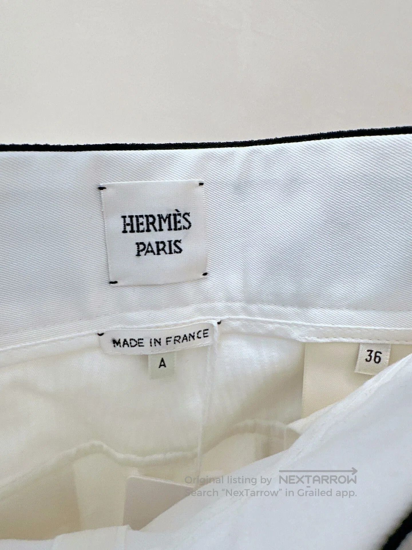 Hermes hermes white straight-leg pants size 36. Size US 36 / EU 52 - 3 Thumbnail