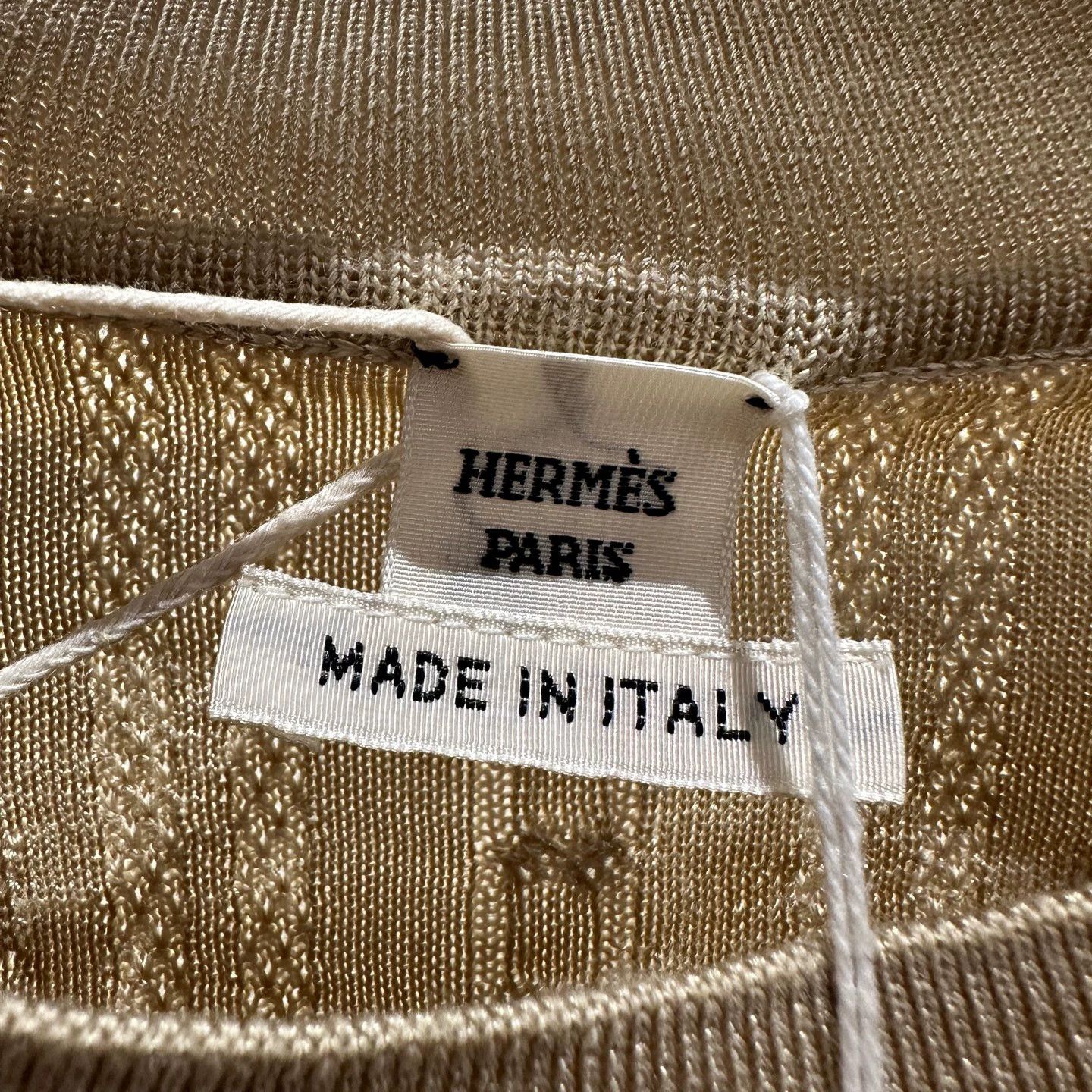 Hermes Hermes may616 Chain Jacquard Knit SS 36 Viscose Size XS / US 0-2 / IT 36-38 - 3 Thumbnail