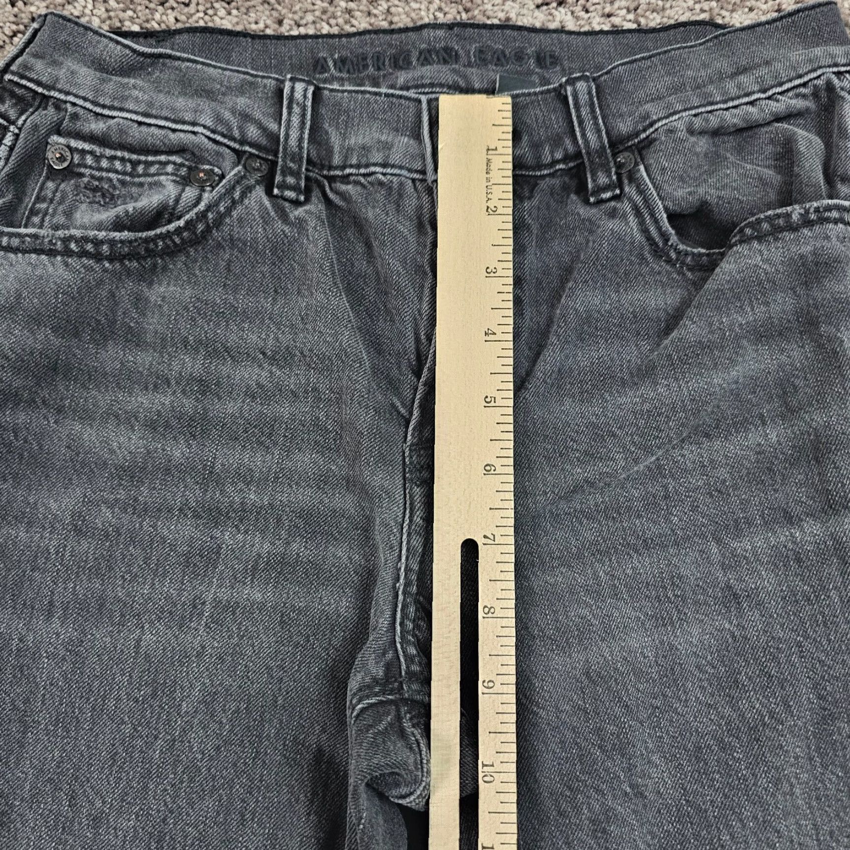 American Eagle Outfitters American Eagle Jeans Womens Size 0 Gray Stovepipe Stretch Straight Mid Rise 25x29 Denim Size 25" / US 0 / IT 36 - 7 Thumbnail