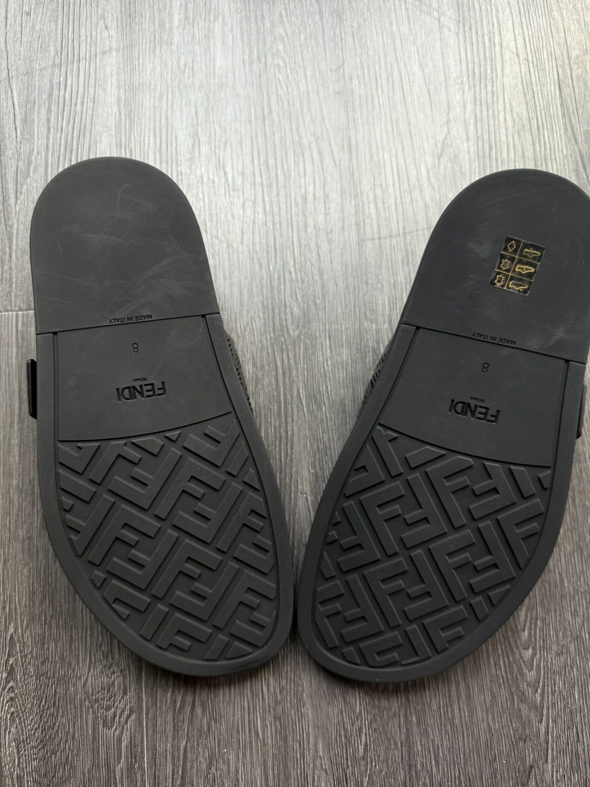 Fendi Fendi Nero Leather Logo Sandals Size US 8 / EU 41 - 6 Thumbnail