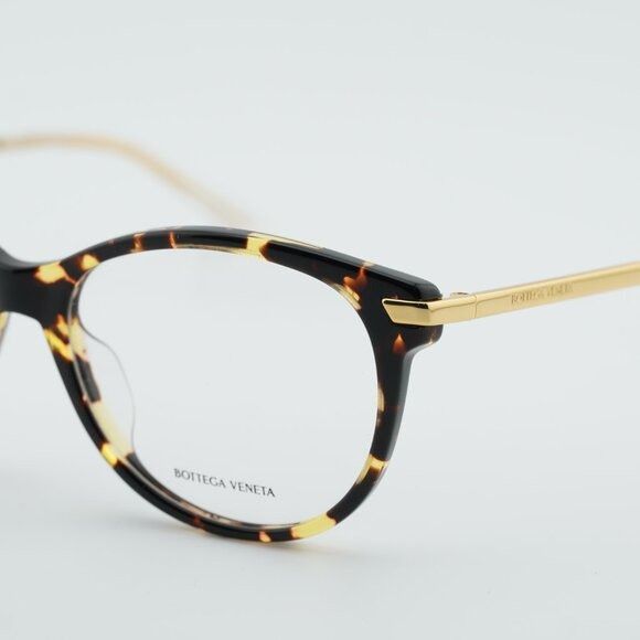 Bottega Veneta Bottega Veneta BV1039O 002 Eyeglasses Havana/Gold 53mm Oval Size ONE SIZE - 2 Thumbnail