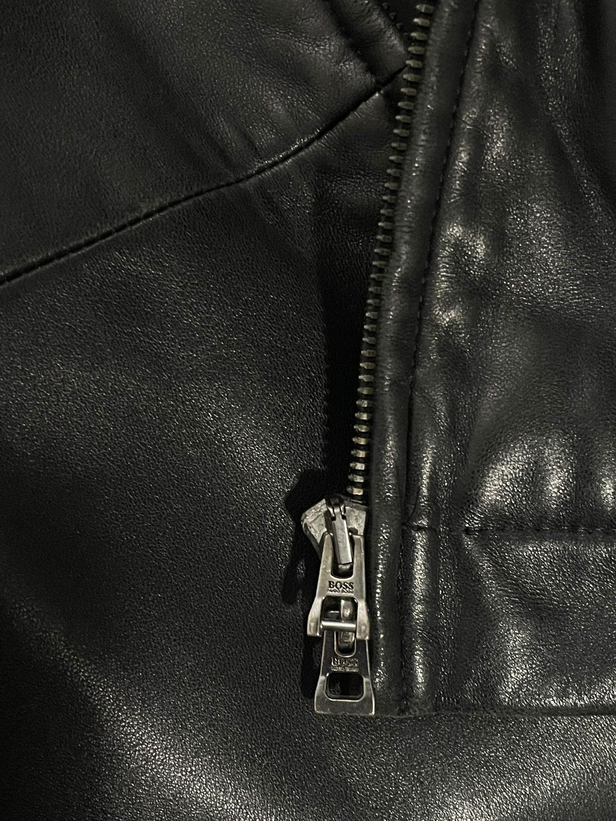 Hugo Boss × Vintage Leather jacket vintage Boss 2000s years Size US L / EU 52-54 / 3 - 6 Thumbnail