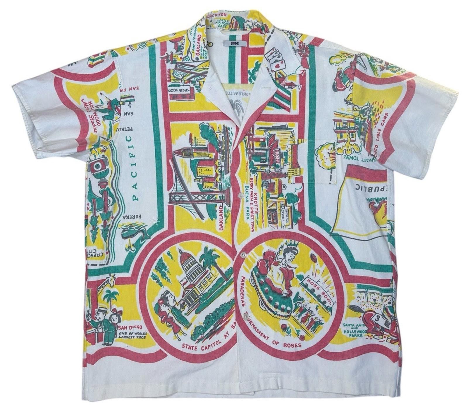 Bode Bode California Shirt Short Sleeve (OOAK) Size US S / EU 44-46 / 1 - 1 Thumbnail