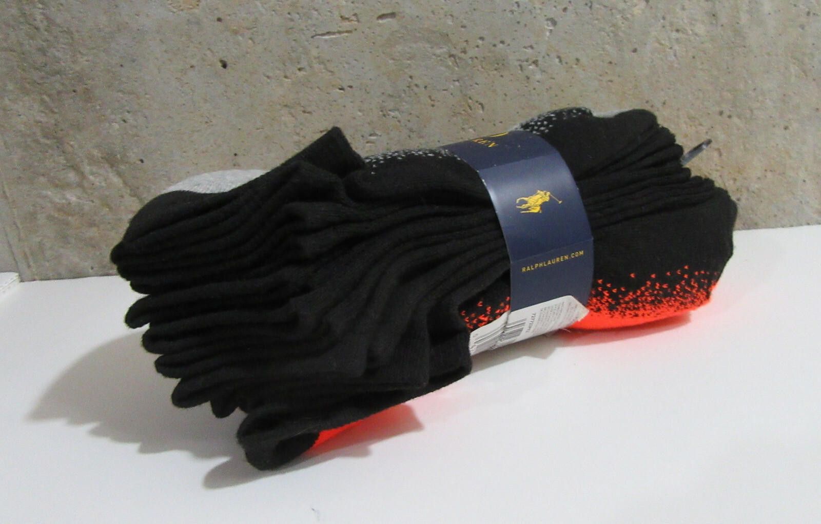 Polo Ralph Lauren Polo Ralph Lauren Low Cut Socks Black Multicolor 6 pack NWT Size ONE SIZE - 4 Thumbnail