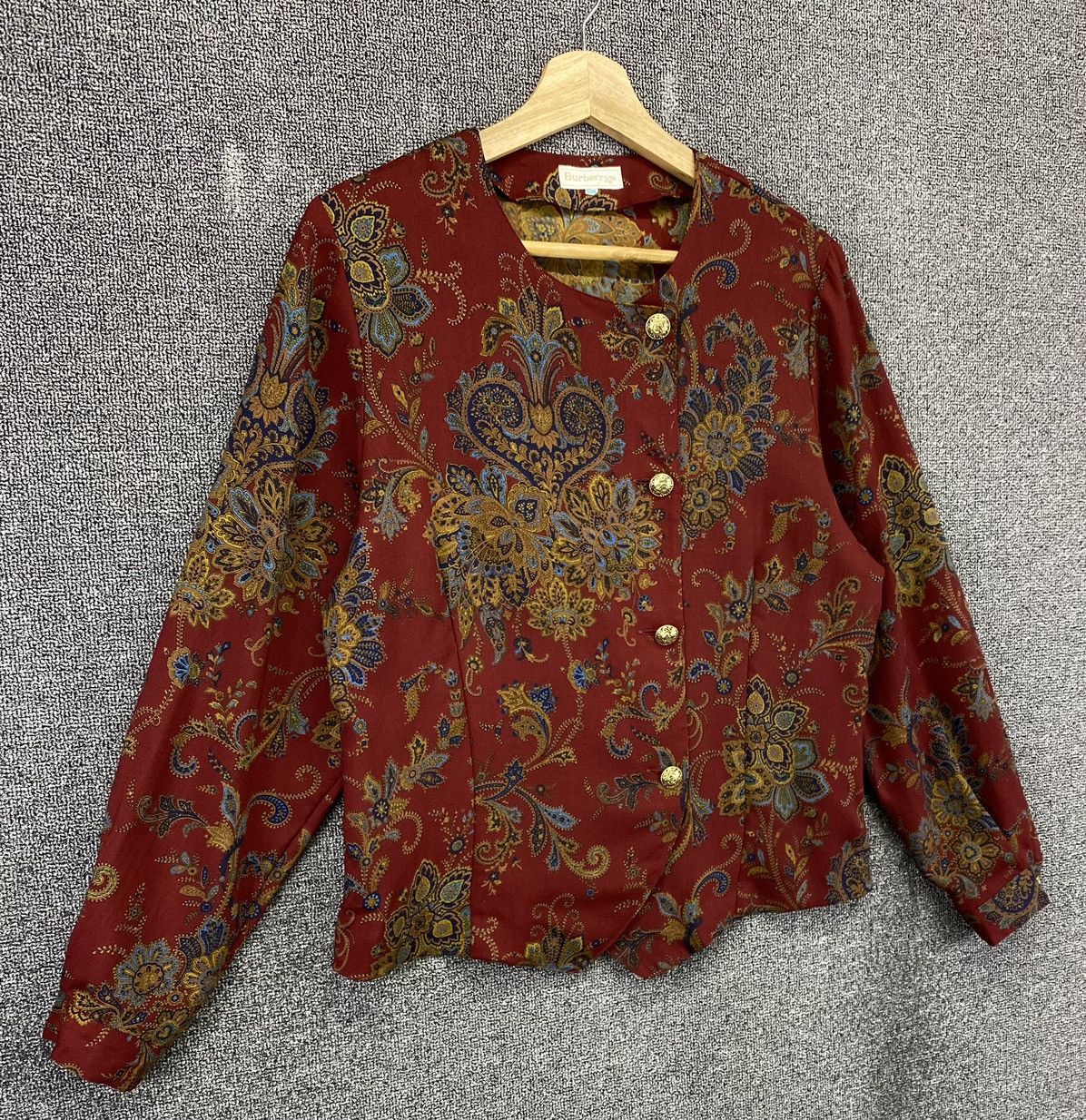 Burberry × Vintage Vintage Burberry Paisley Shirts Button Up Flannel Size M / US 6-8 / IT 42-44 - 2 Thumbnail