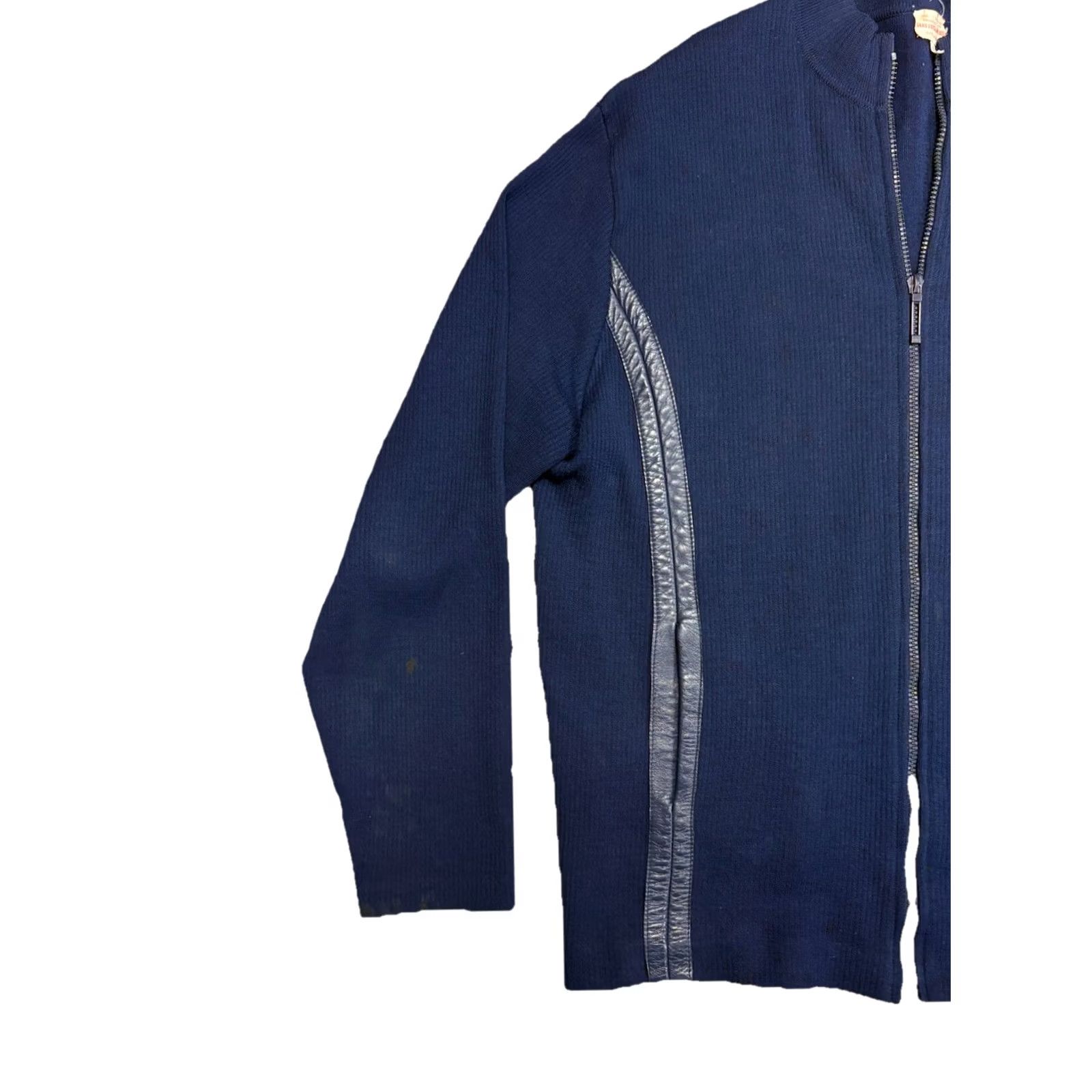 Avenue VINTAGE Saks Fifth Avenue SweatEr Navy Blue 100% Wool Size XL Full Zip Women Holidays Christmas Winter Ski Y2K Size XL / US 12-14 / IT 48-50 - 2 Thumbnail
