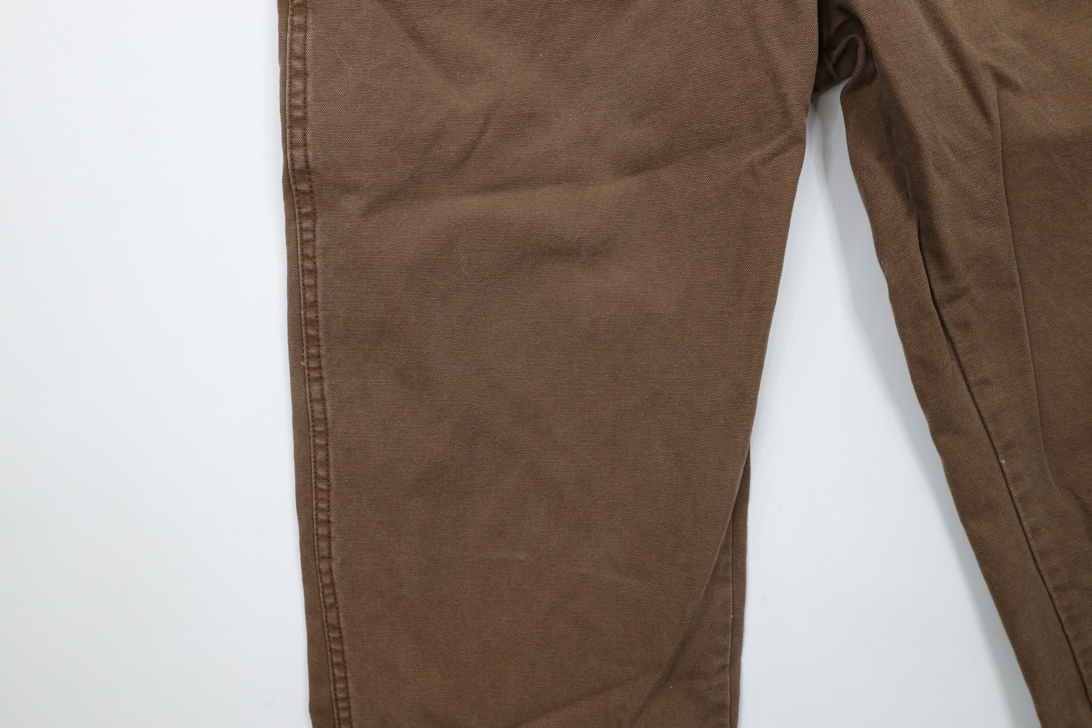 Dickies × Vintage Vintage Dickies Wide Leg Canvas Dungaree Pants Brown Cotton Size US 36 / EU 52 - 6 Thumbnail