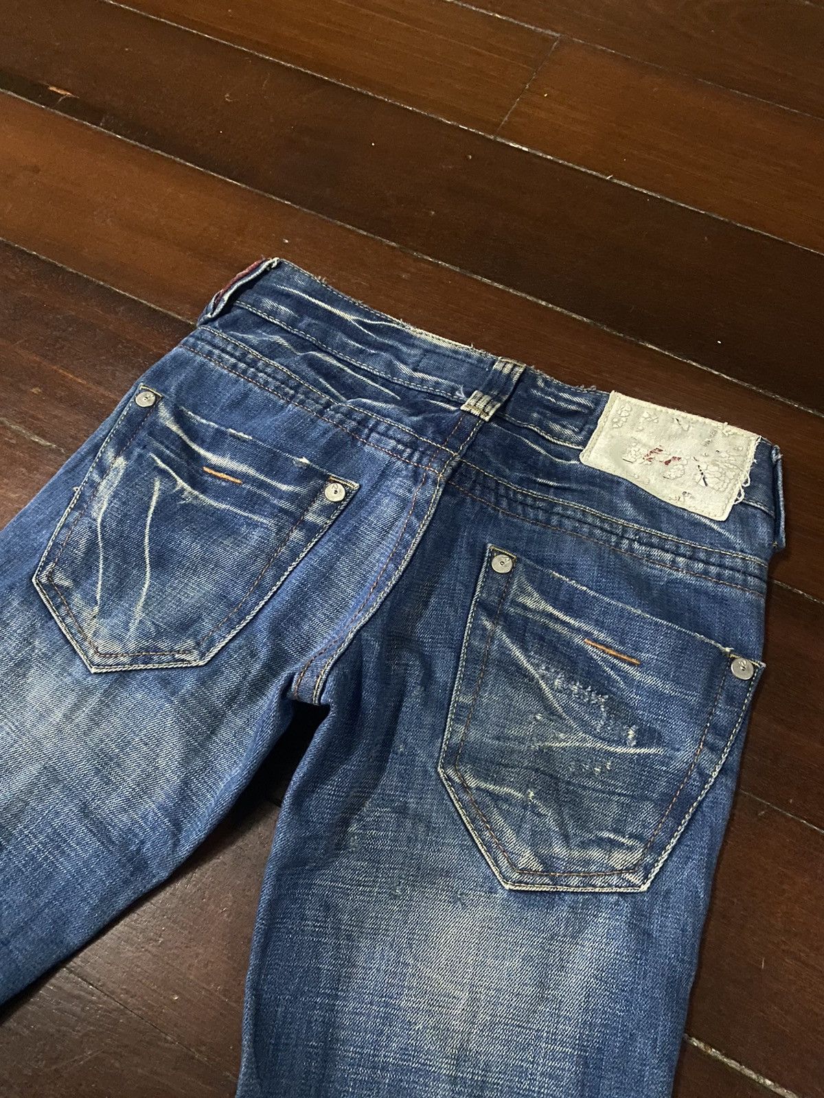 Designer FIRE DRIVE JEANS BOOT CUT WIDE LEG BAGGY Size 30" / US 8 / IT 44 - 18 Thumbnail