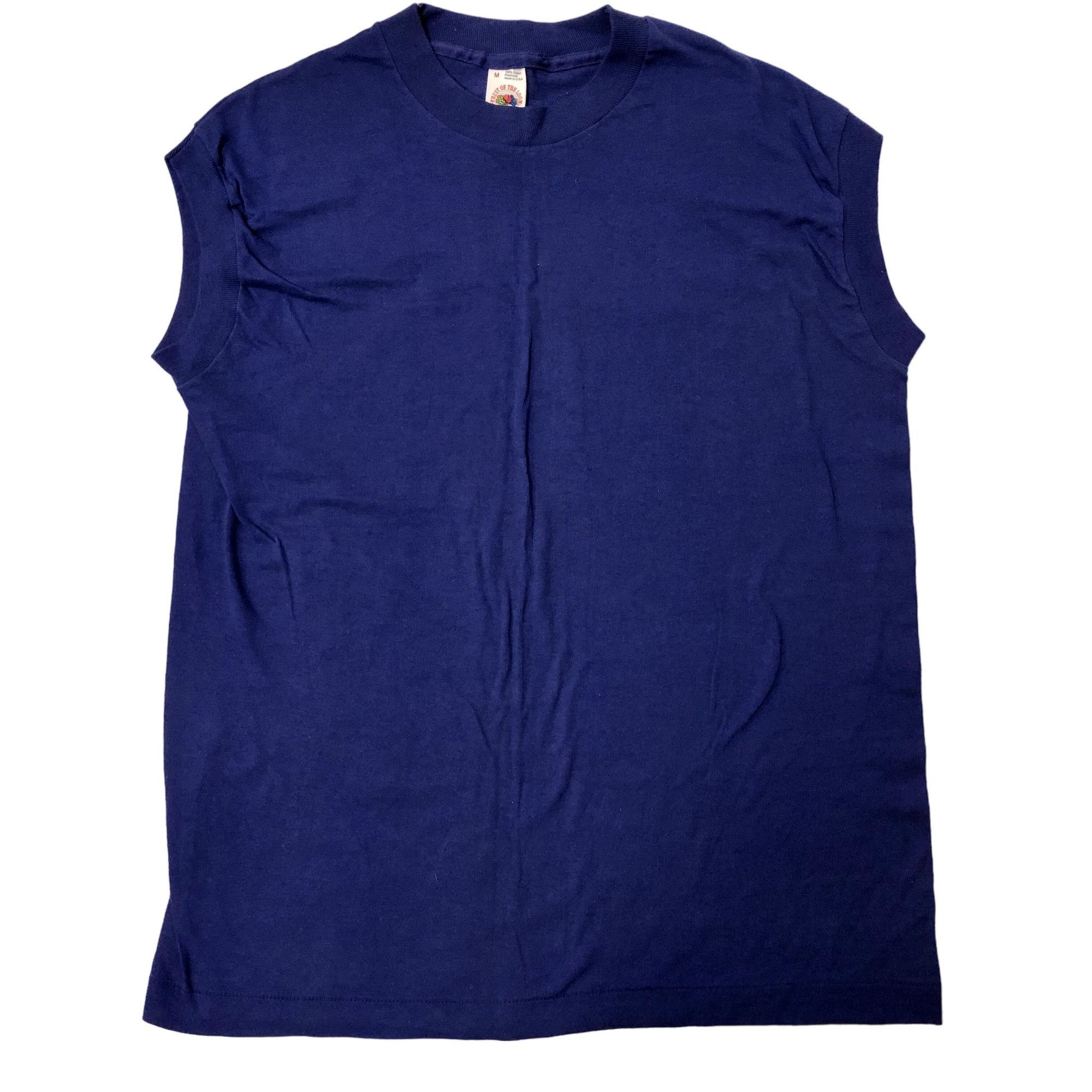 NOS New 80's Fruit of the Loom Purple MUSCLE T Shirt Tank