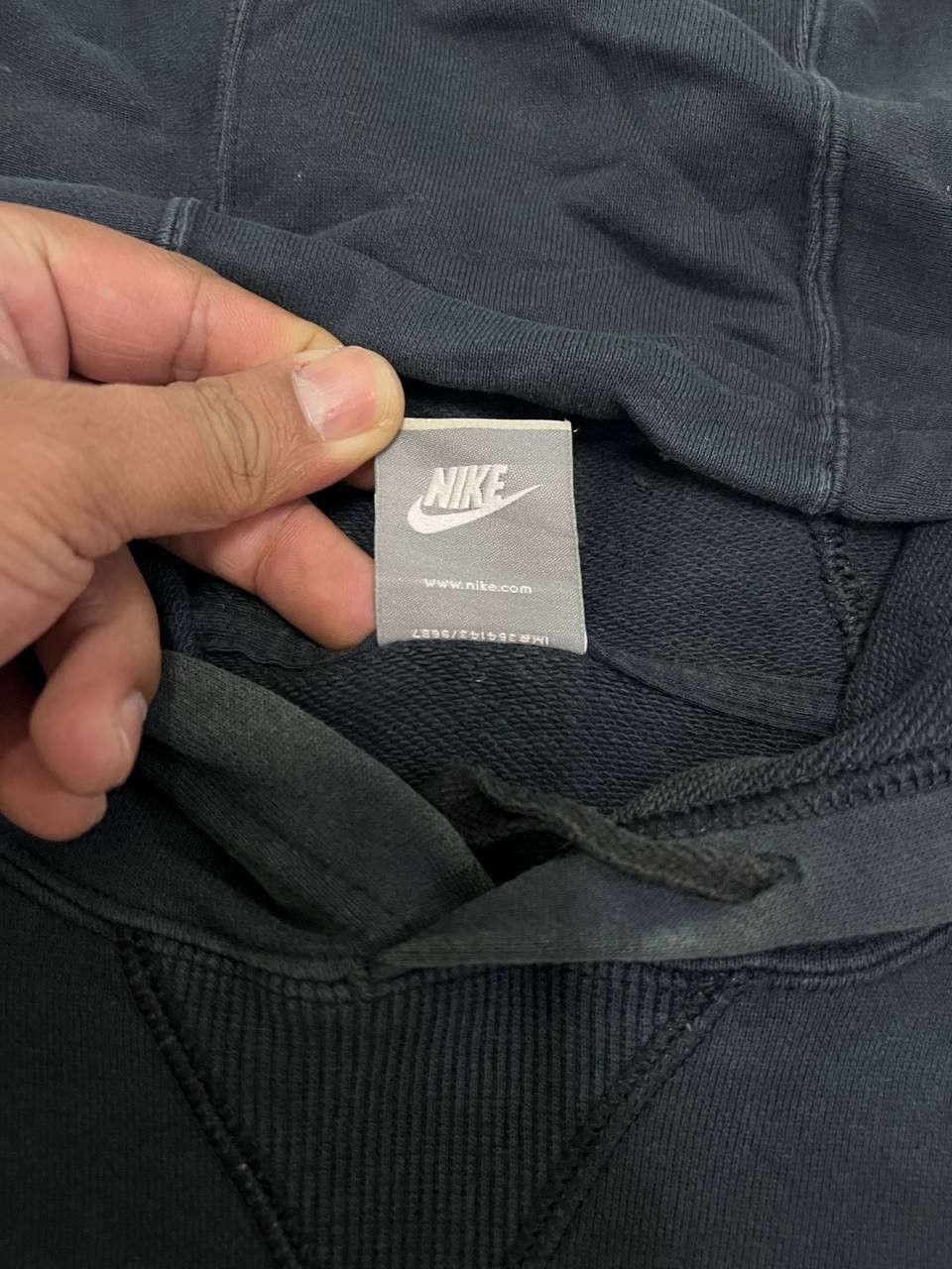 Nike × Vintage Vintage Y2K Nike Small Swoosh Hoodie Size US XL / EU 56 / 4 - 8 Thumbnail