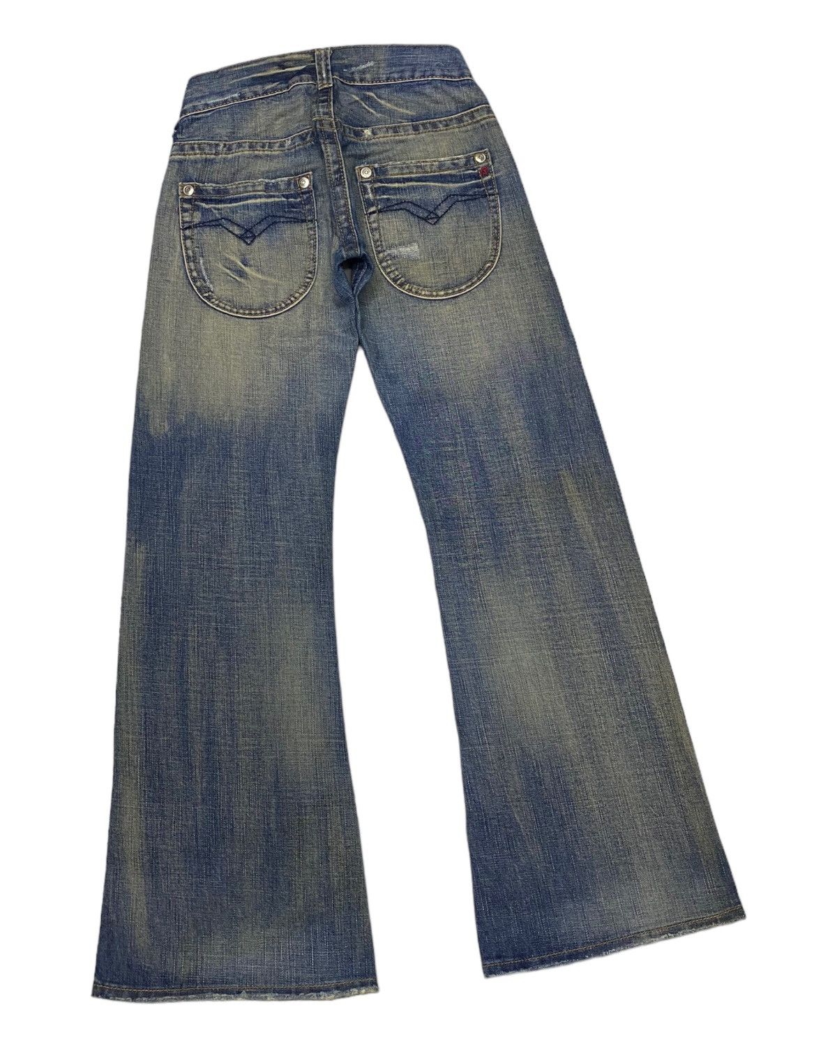 If Six Was Nine 🔥FLARE JEANS DISTRESSED DENIM REPLAY ARCHIVE DENIM JEANS Size 27" / US 4 / IT 40 - 4 Thumbnail