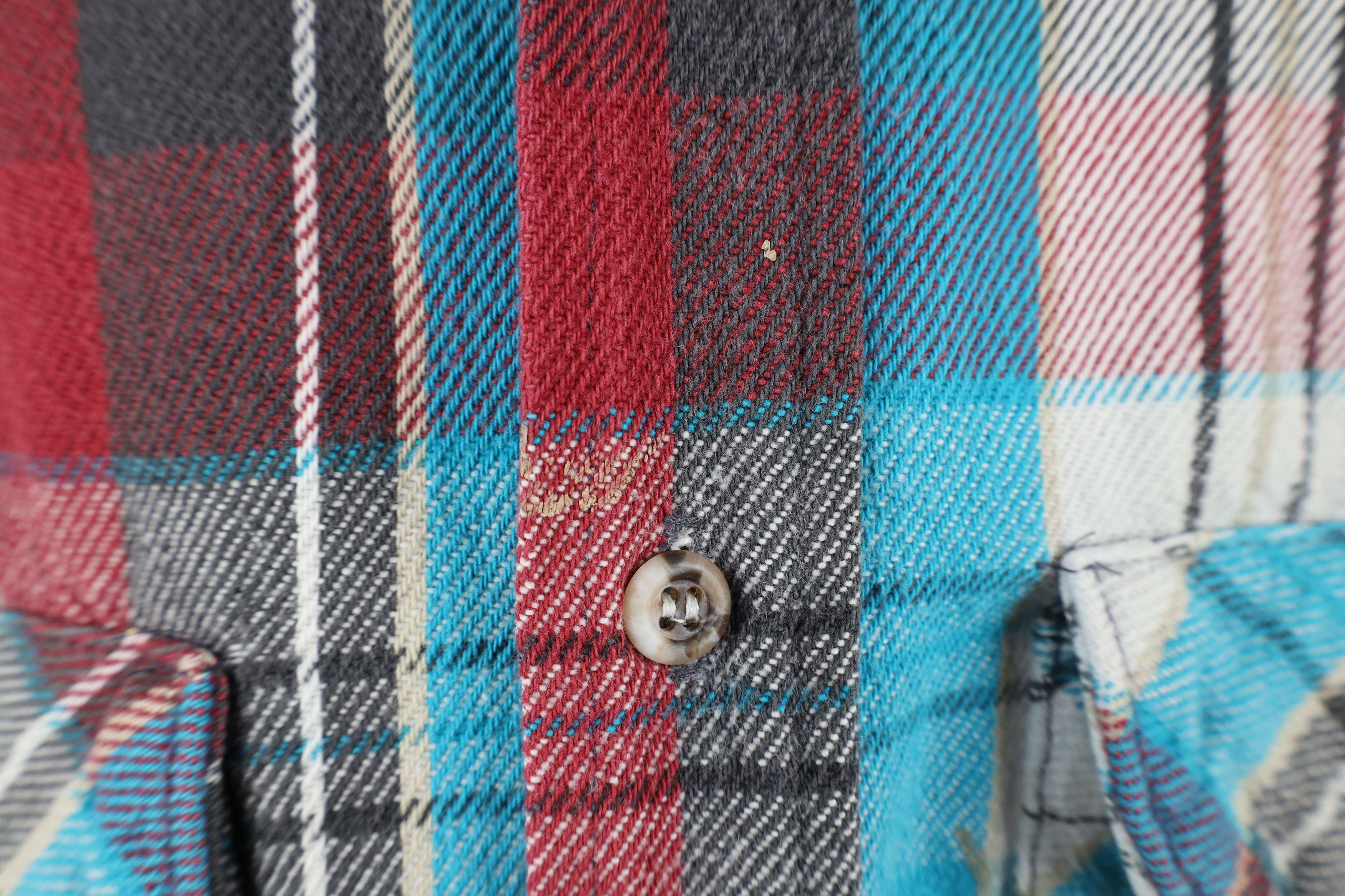 FiveBrother × Vintage Vintage 90s Five Brother Flannel Workwear Button Shirt USA Size US M / EU 48-50 / 2 - 4 Thumbnail