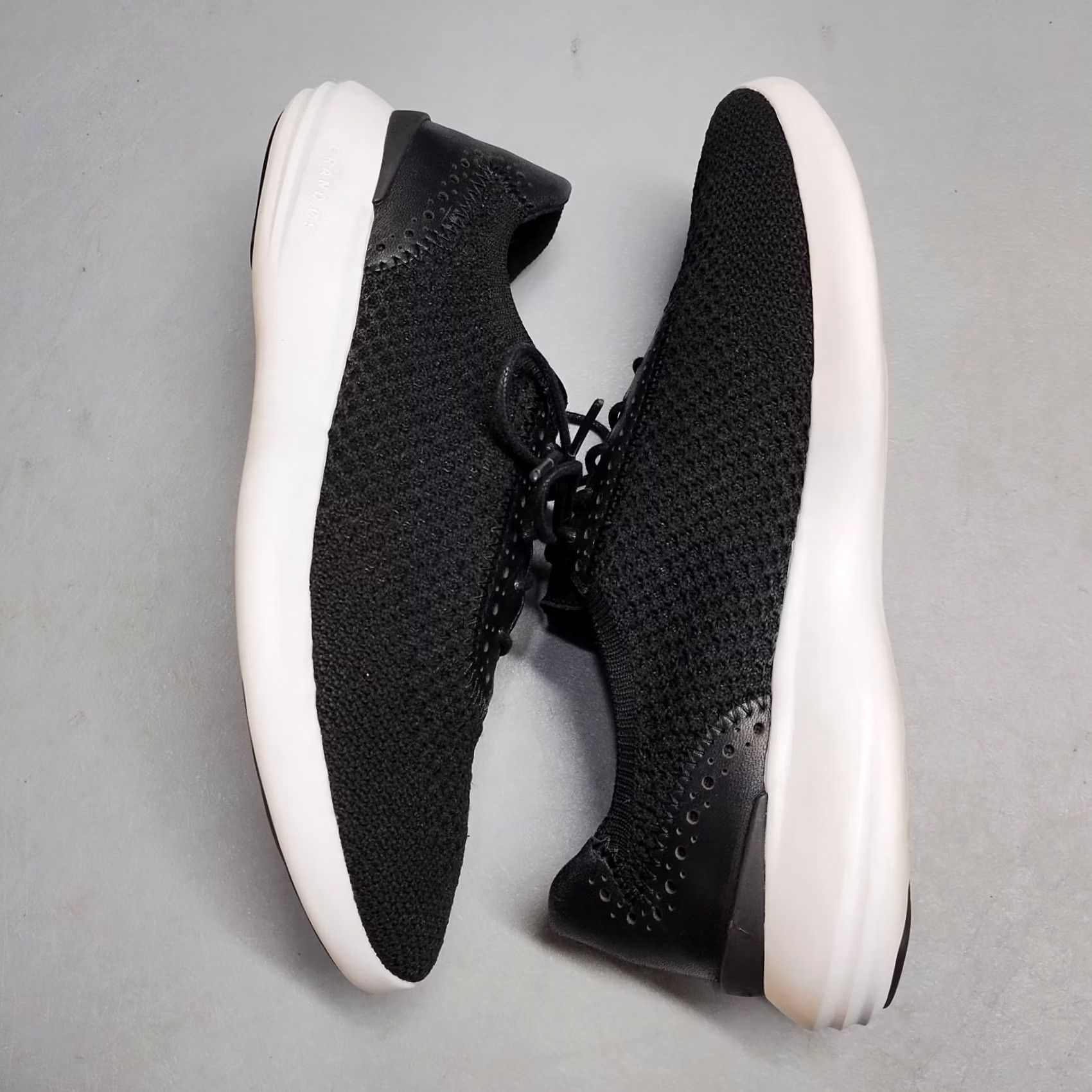 Cole Haan Cole Haan Grand OS Ella Knit Sneakers Womens US 9B Black White Lace Up W13480 Shoes Size US 9 / IT 39 - 3 Thumbnail