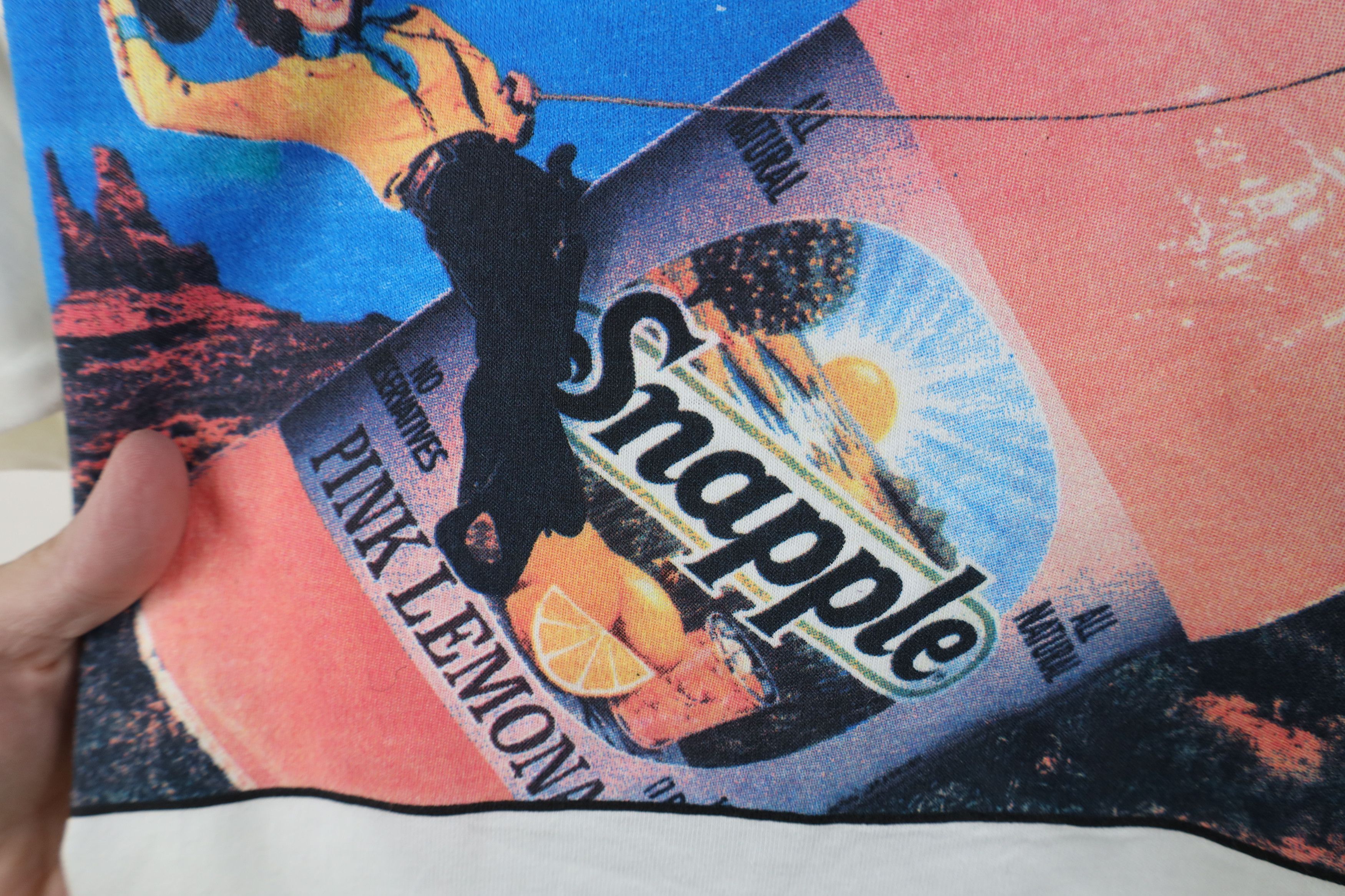 Hanes Vintage 90s Snapple Tea Pink Lemonade Short Sleeve T-Shirt Size US XL / EU 56 / 4 - 6 Thumbnail