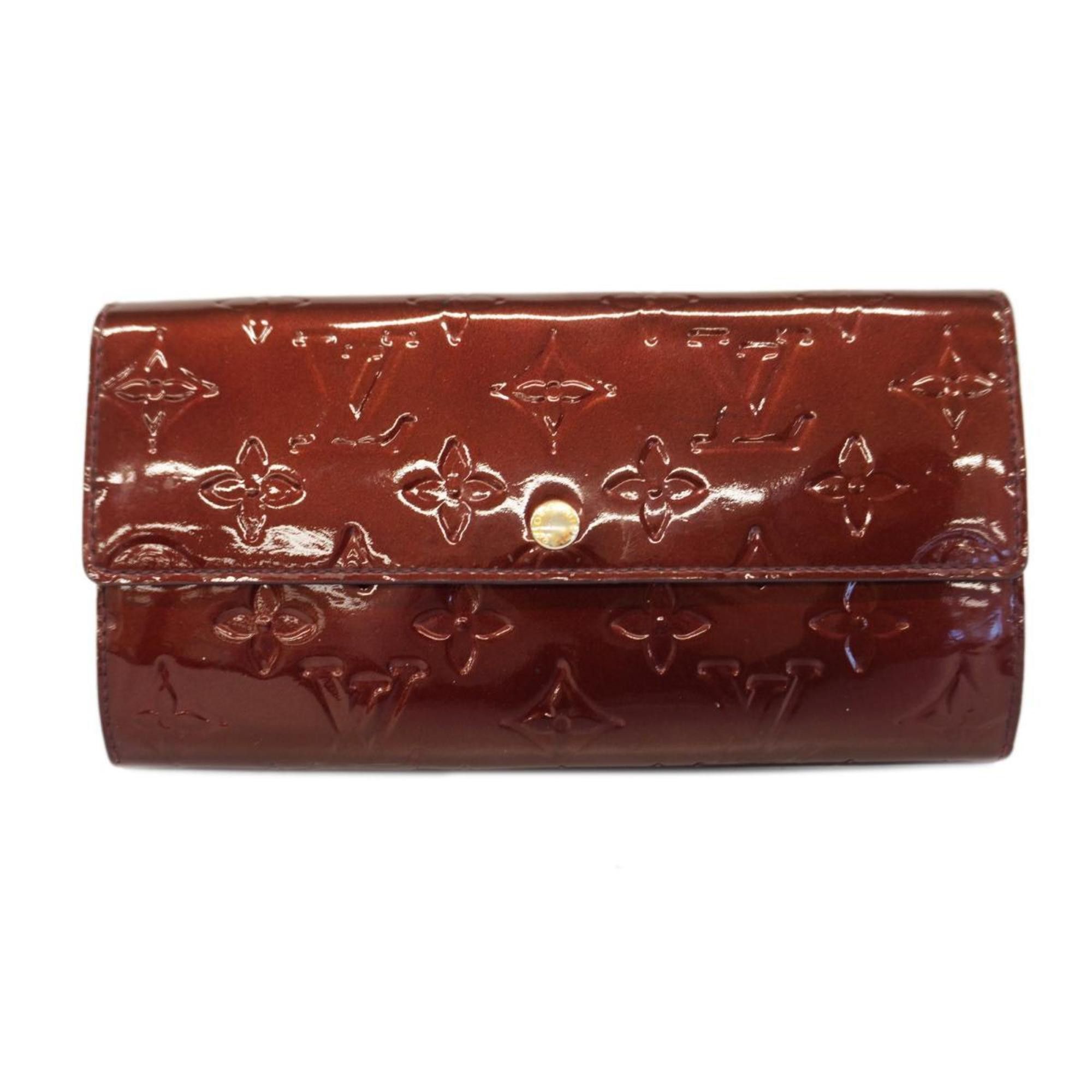 image of Louis Vuitton Long Wallet Vernis Portefeuille Sarah M91521 Rouge Fauvist Ladies in Rouge Fauviste, 
