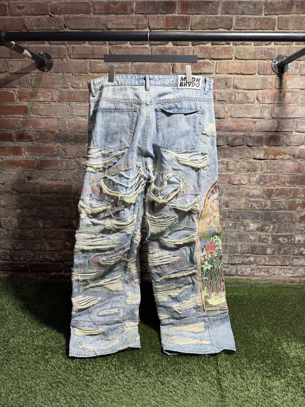 Who Decides War Who Decided War Side Embroidered Multicolor Denim Sz. 38 Size US 38 / EU 54 - 2 Thumbnail