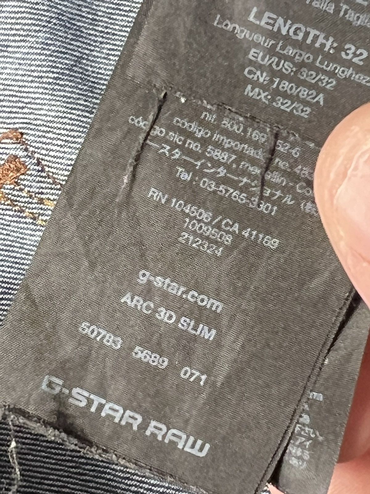 G-Star G-Star Raw ARC 3D Slim Fit Jeans Distressed Blue Denim Size US 32 / EU 48 - 17 Thumbnail