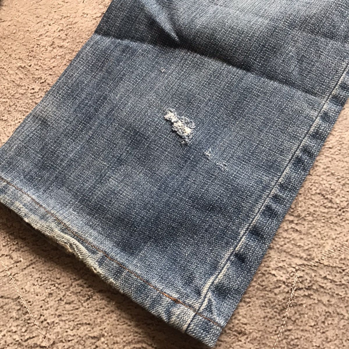 Vintage Vintage 90s Distressed Flared Jeans Low Rise Grunge Y2K 29 Size 29" - 7 Thumbnail