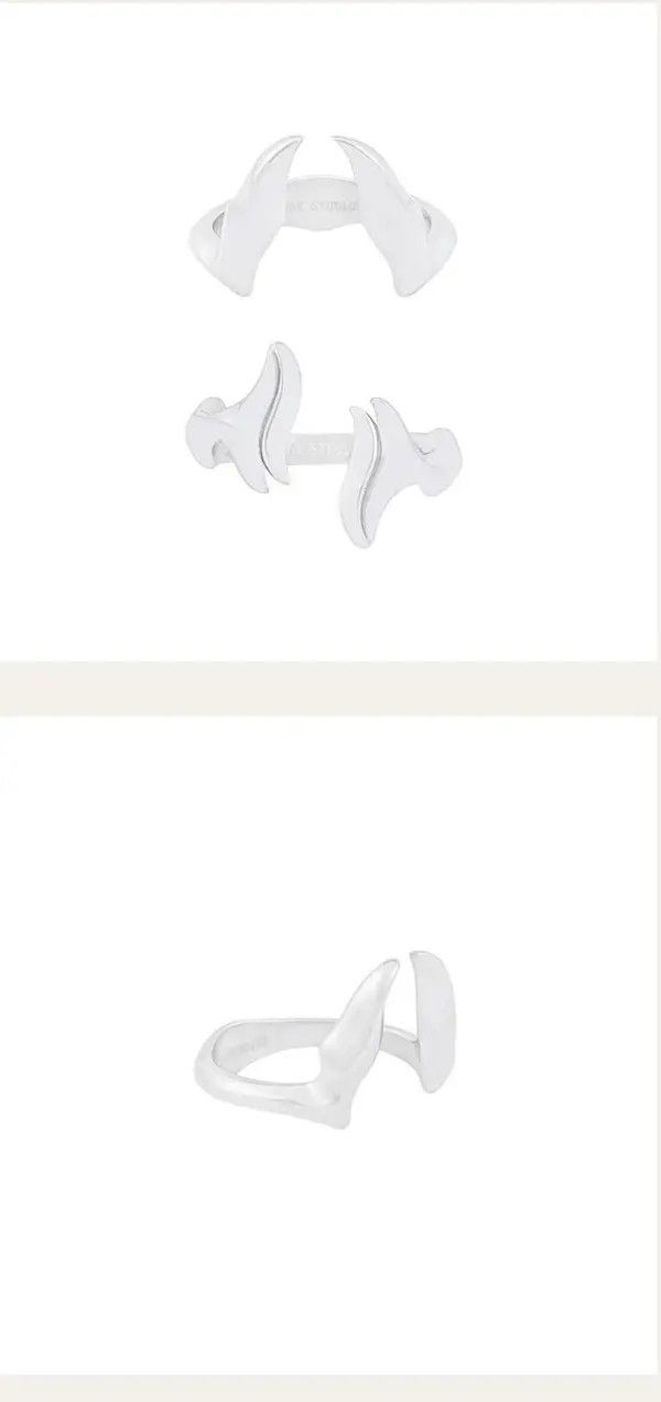 Jewelry Silver Open Band Adjustable Fantasy Rings, Unique Design Size ONE SIZE - 8 Thumbnail