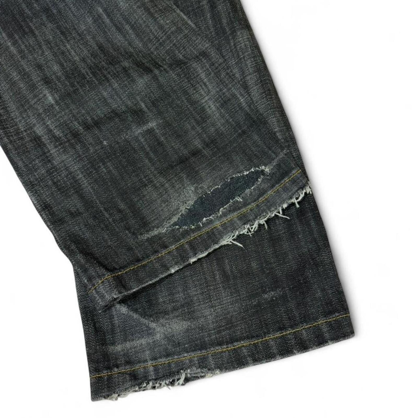 True Religion Y2K vintage Maru carbon black shade straight fit denim jeans Size 31" - 7 Thumbnail