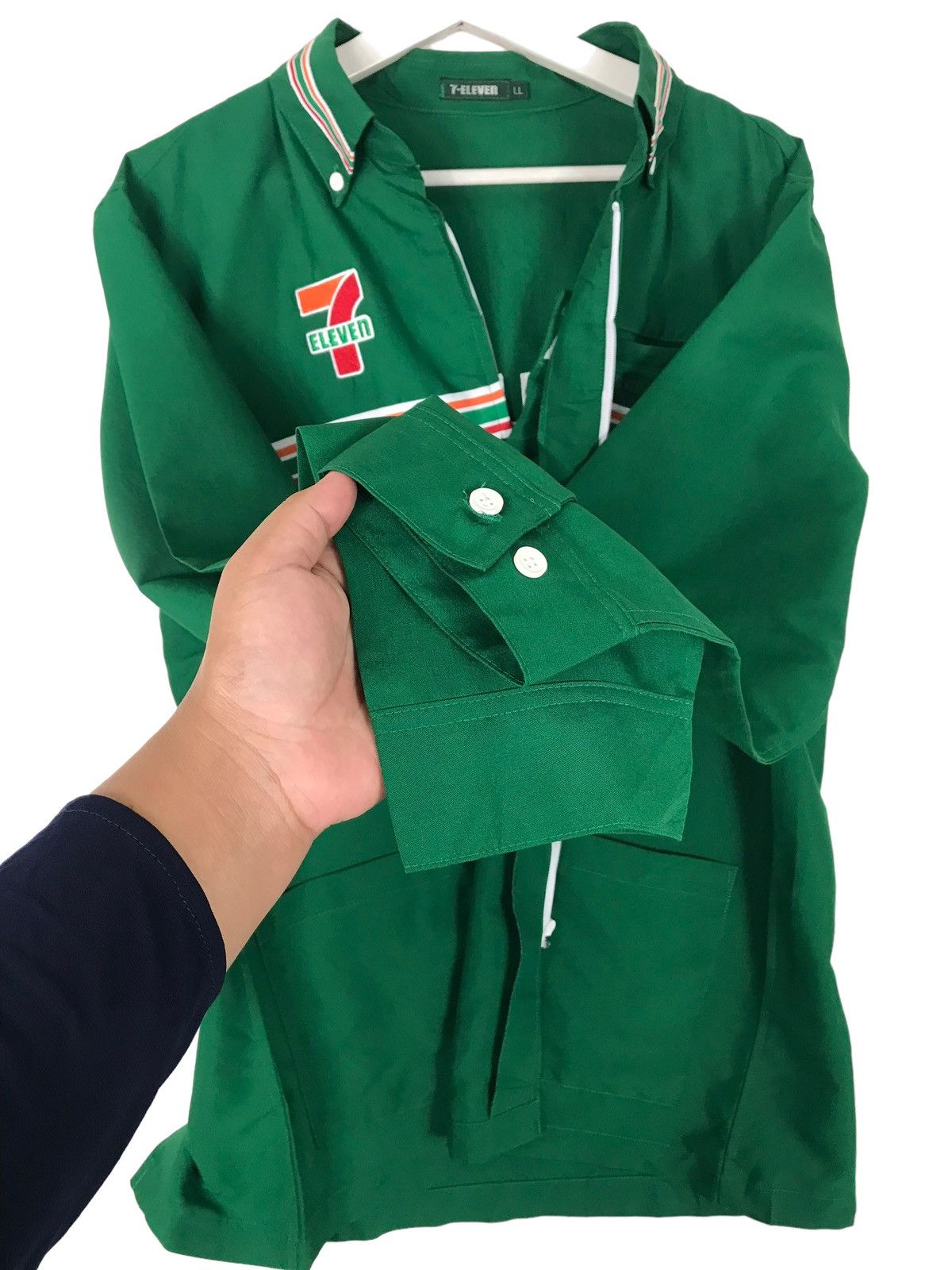 Japanese Brand 💥 VINTAGE 7ELEVEN LONG SLEEVE WORK ZIPPER SHIRTS Size US L / EU 52-54 / 3 - 9 Thumbnail