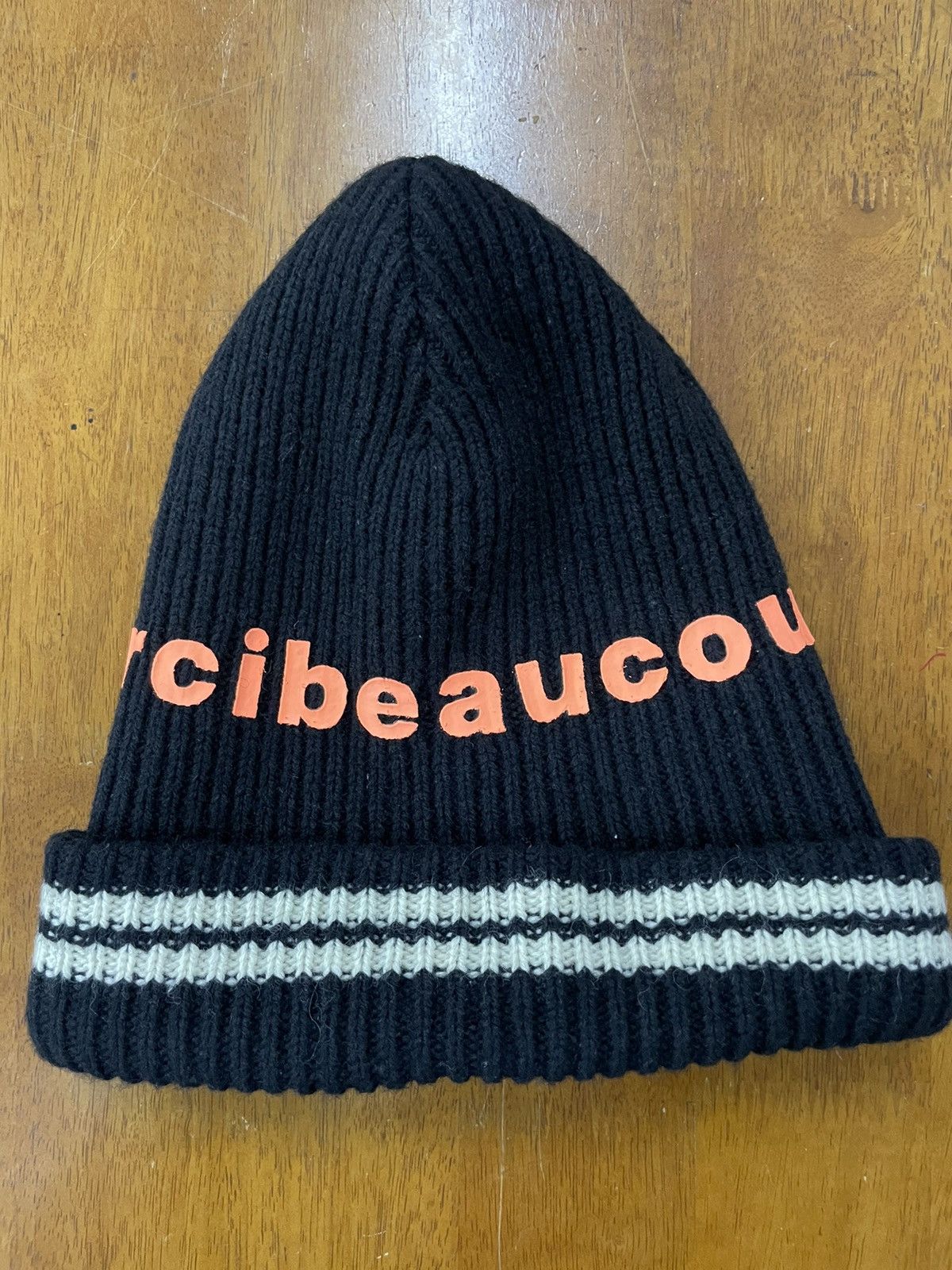 Issey Miyake MERCIBEAUCOUP Beanie Hat Issey Miyake Spellout Size ONE SIZE - 3 Thumbnail