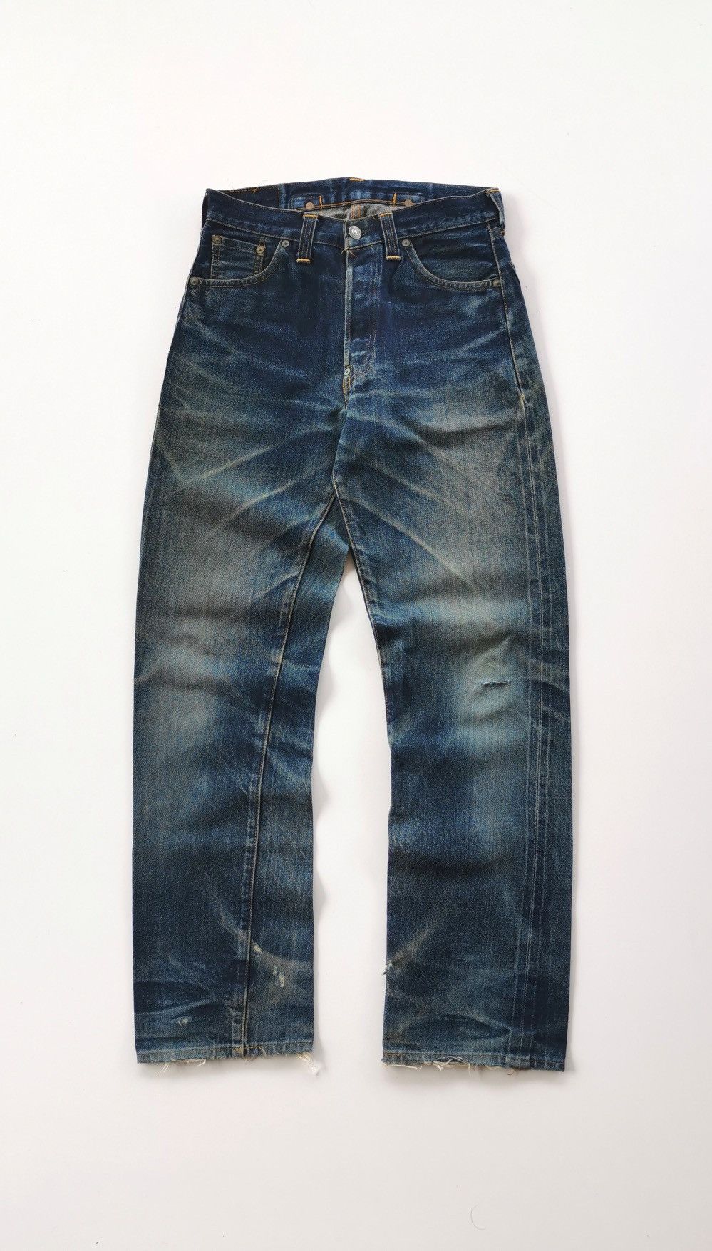 LVC × Levi's × Vintage Levis 501 xxc Big E Buckleback Selvedge Denim Jeans Size US 28 / EU 44 - 2 Thumbnail