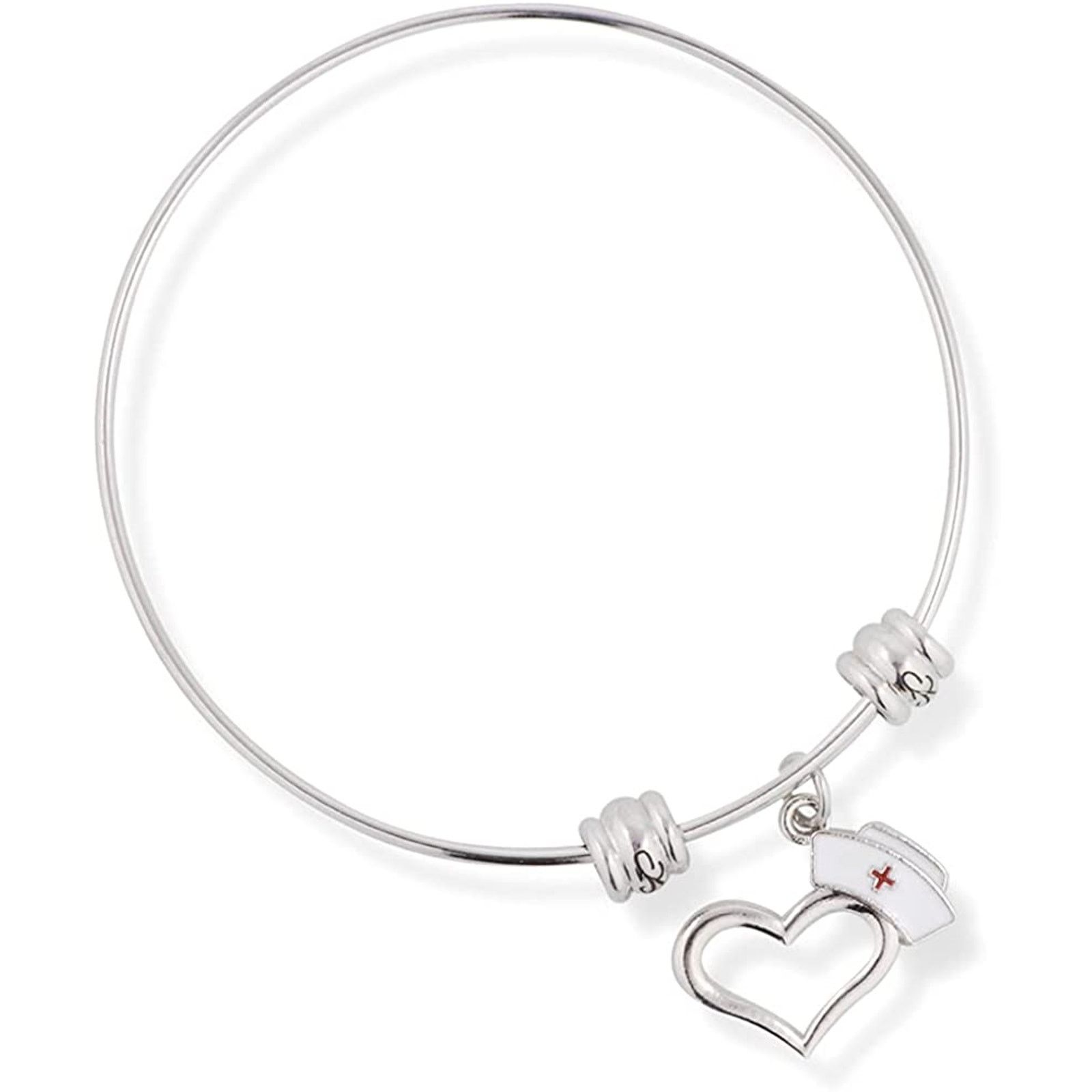& Other Stories Nurse Hat on Heart Fancy Charm Bangle Bracelet Jewelry Size ONE SIZE - 1 Thumbnail