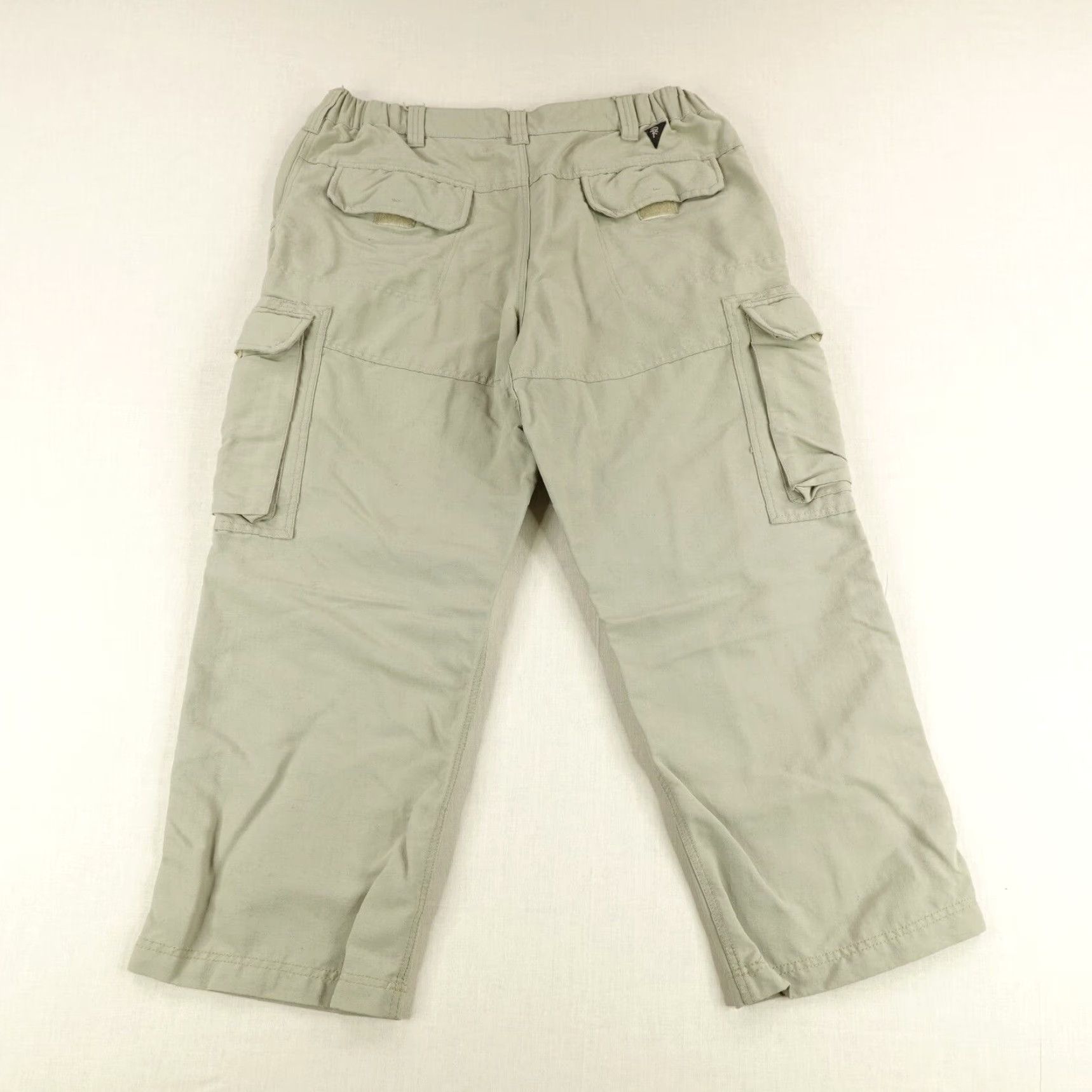 Rails VINTAGE Rail Riders Pants Mens Large Khaki Cargo Wide-Leg Outdoor Utility 26in Inseam Beige Navy Brand Mens Size US 32 / EU 48 - 6 Thumbnail