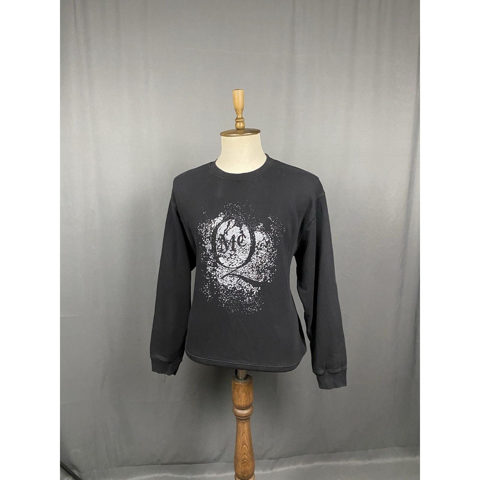 Alexander McQueen Alexander McQueen Big Logo Men's Black Crewneck Sweater Size Size US L / EU 52-54 / 3 - 2 Thumbnail