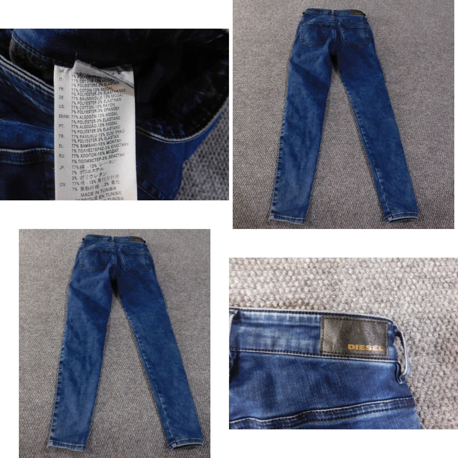 Diesel diesel jeans Women 24 Skinny High Waist Blue Denim Dress Pants Women's Classic Zip Distressed Retro 27 in Inseam Mens (Note: This item is Women) Size 40" / US 18 - 8 Thumbnail