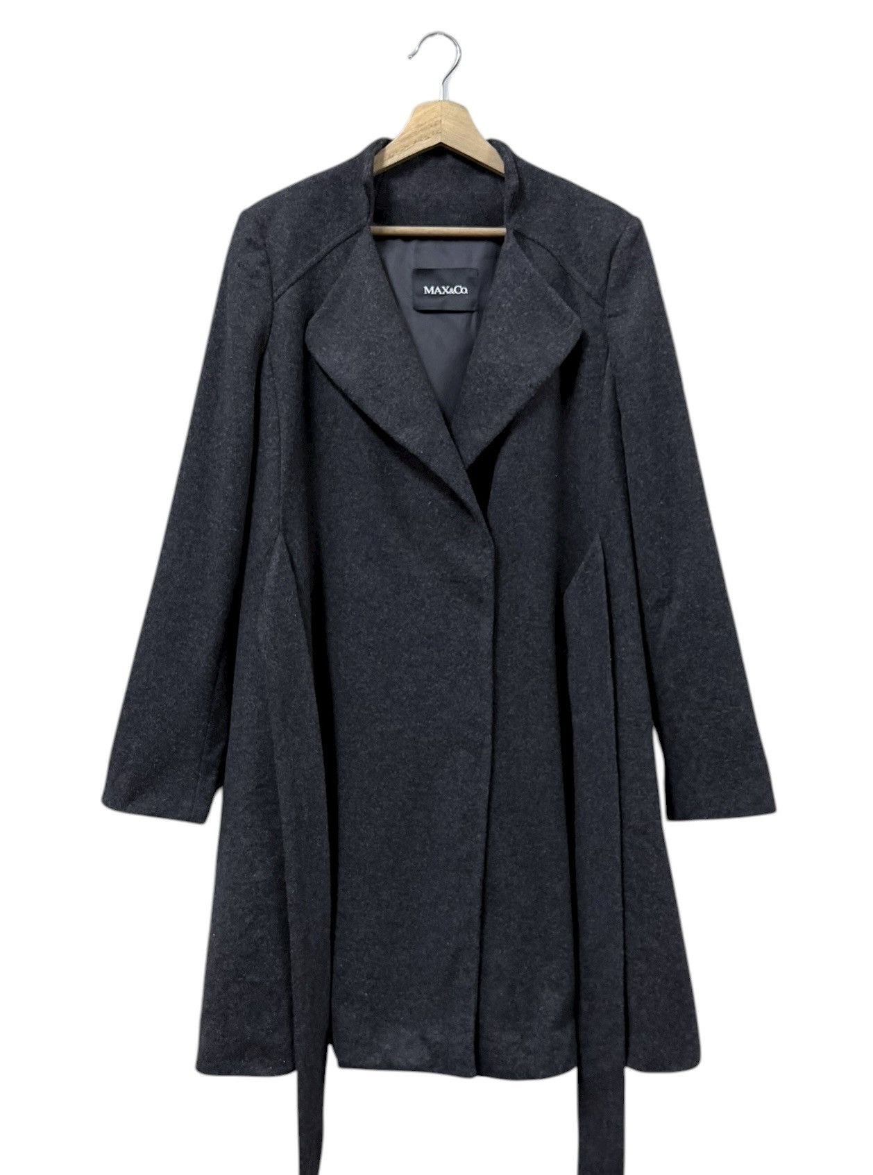 MM6 Max&Co Asymmetrical Wool Double Breasted Longjacket Belt Size US S / EU 44-46 / 1 - 1 Thumbnail