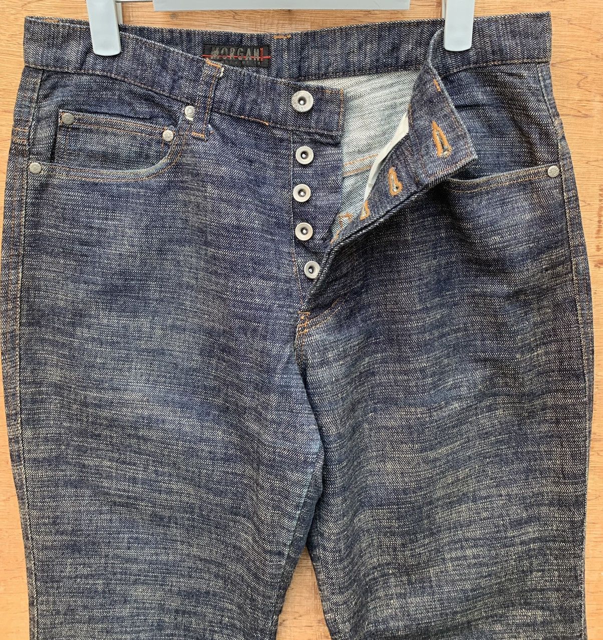 Japanese Brand 🔥🔥 MORGAN HOMME Blue Denim Jeans Size US 30 / EU 46 - 15 Thumbnail