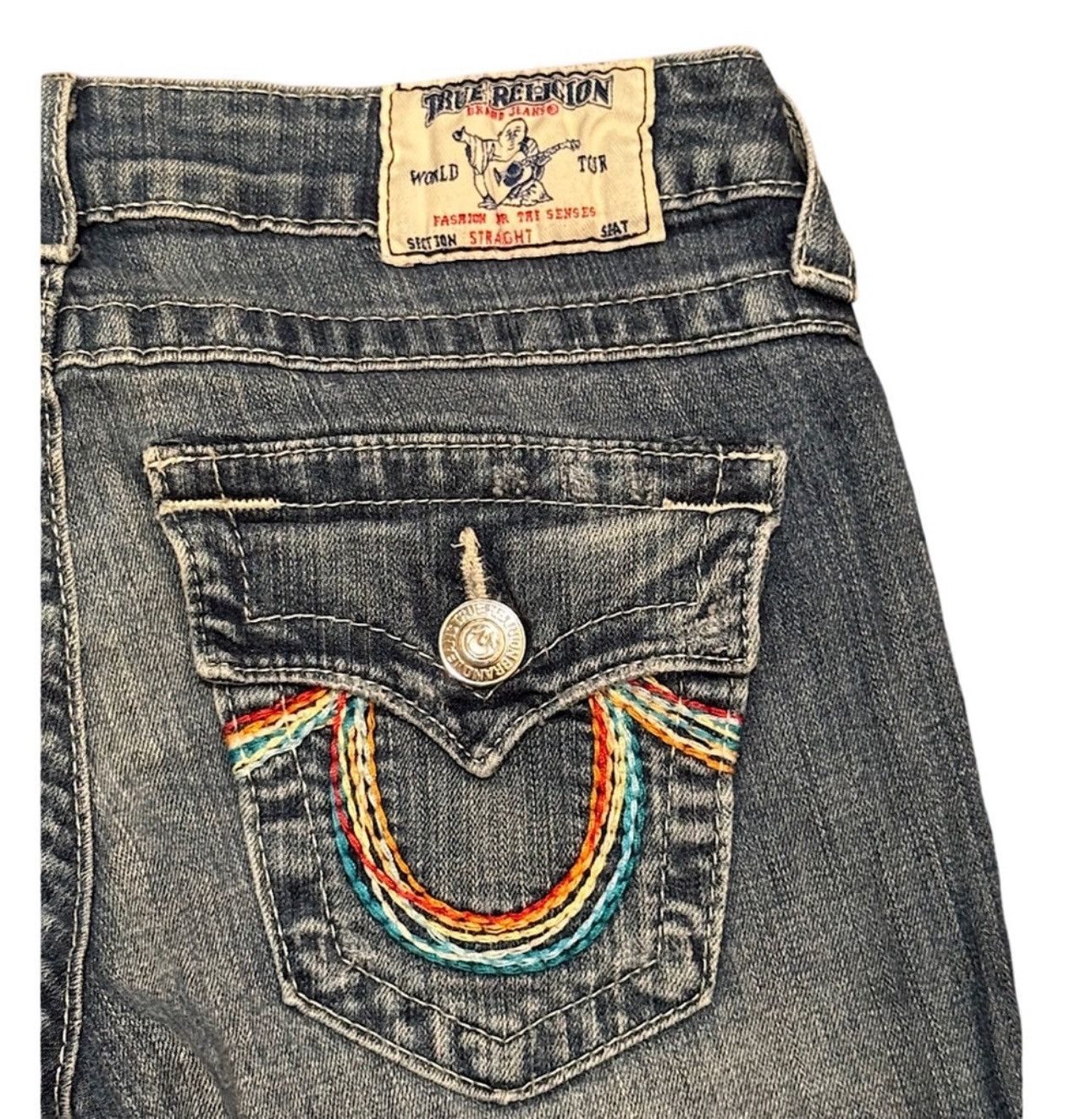 True Religion TRUE RELIGION Vintage Jeans Womens 26 × 24" Rainbow Size 26" / US 2 / IT 38 - 3 Thumbnail
