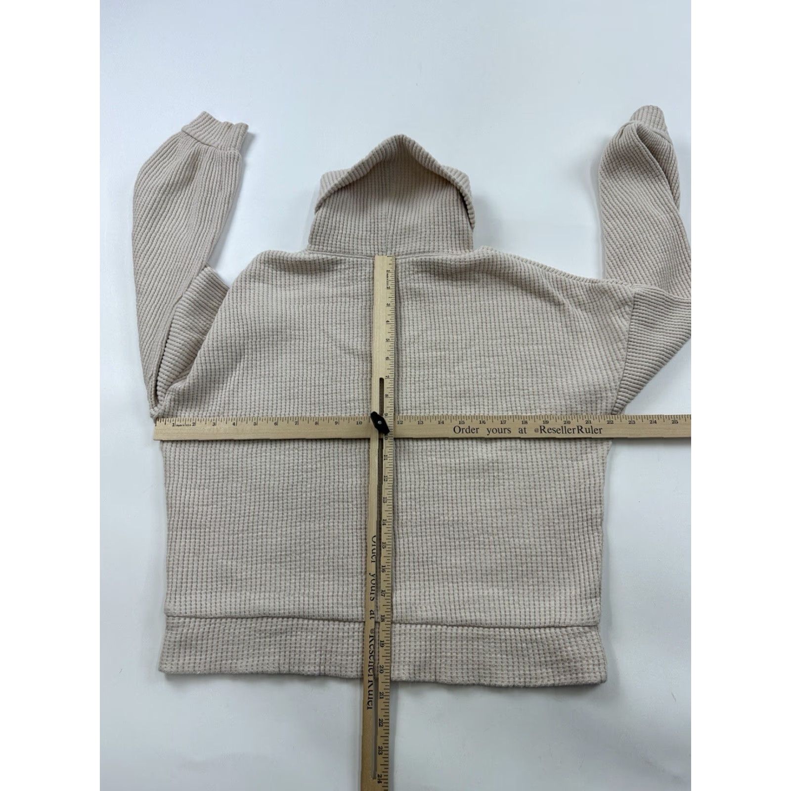 Banana Republic Banana Republic Sweater Womens Medium Beige Turtleneck Waffle-Knit Long Sleeve Pullover Size M / US 6-8 / IT 42-44 - 5 Thumbnail