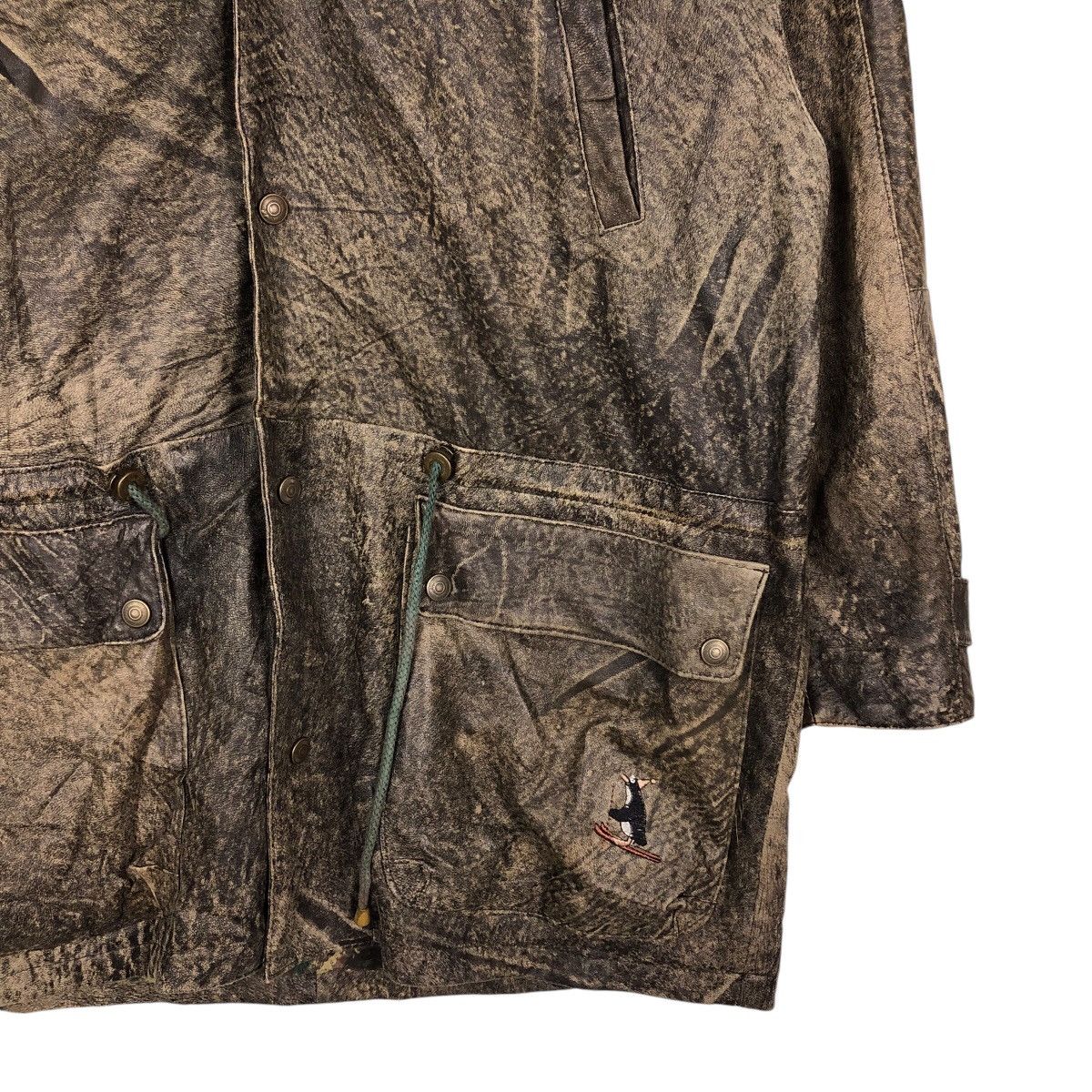 Japanese Brand × Vintage Vintage Biker Leather Jacket Embroidered Design IsseyMiyake Size US M / EU 48-50 / 2 - 6 Thumbnail