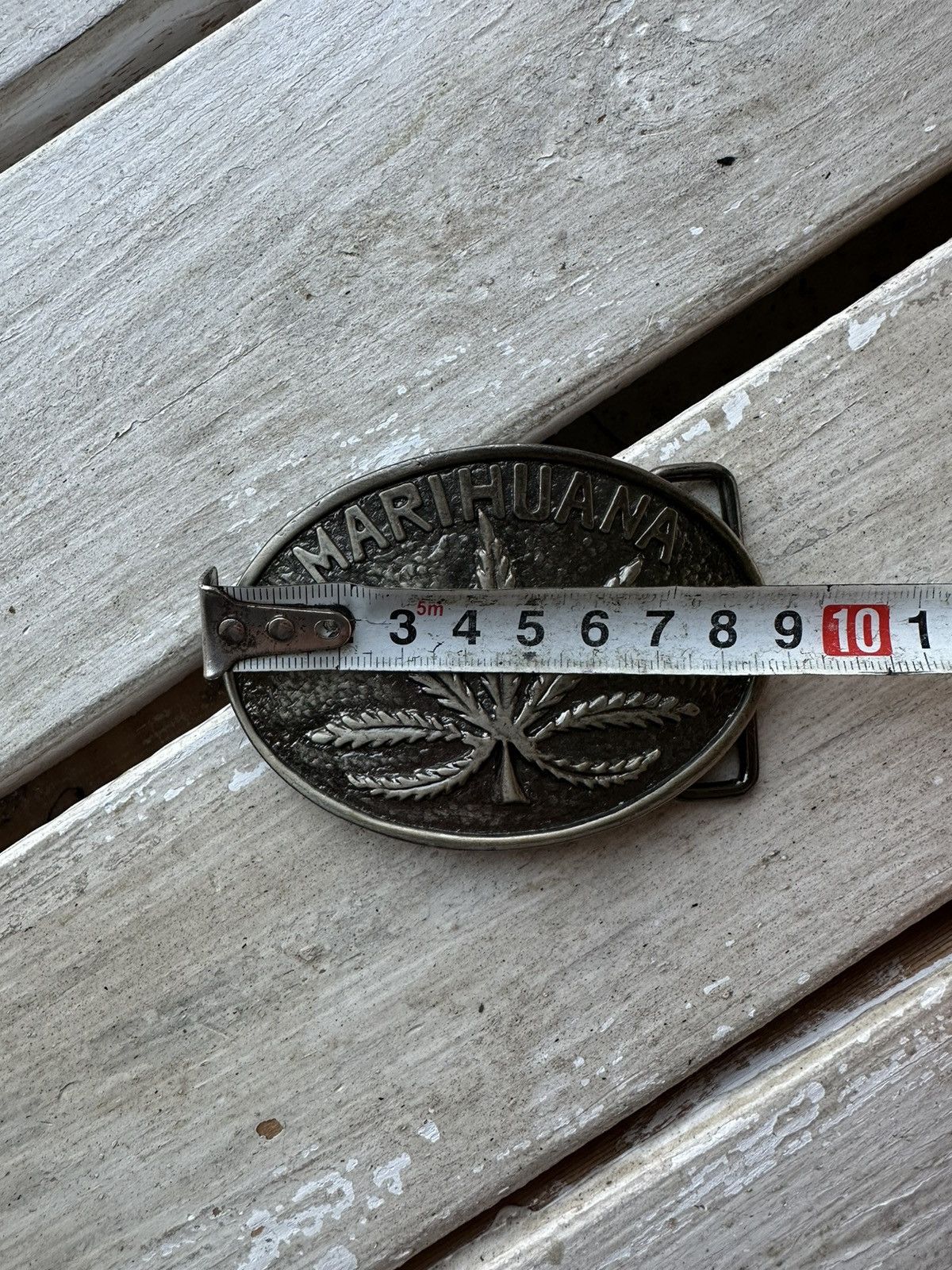 Designer × Vintage MARIHUANA Vintage Ganga Buckle Y2K D&G BB Simon Plaque Belt Size ONE SIZE - 8 Thumbnail