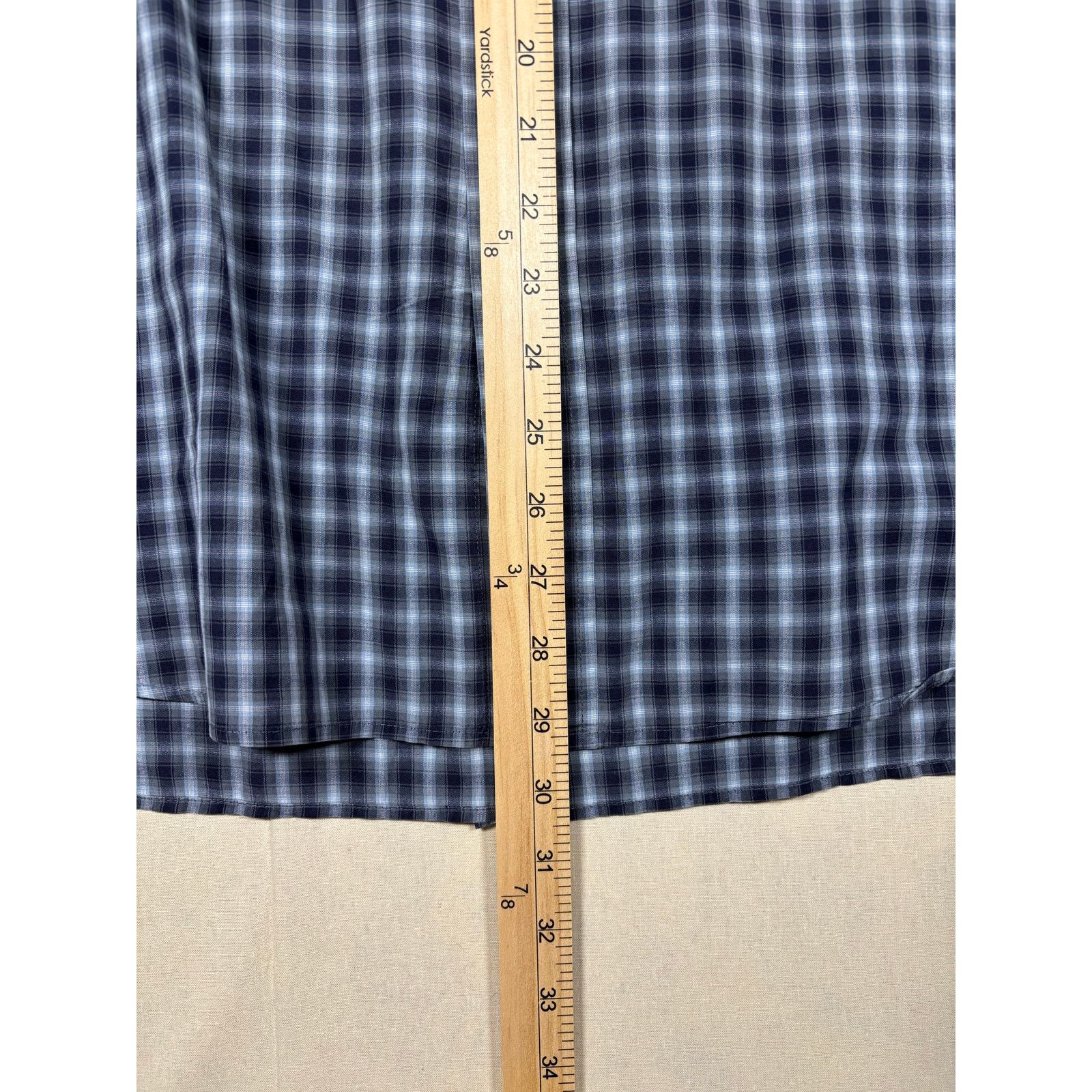 Banana Republic Banana Republic XL Blue Plaid Long Sleeve Button Down Cotton Size US XL / EU 56 / 4 - 3 Thumbnail