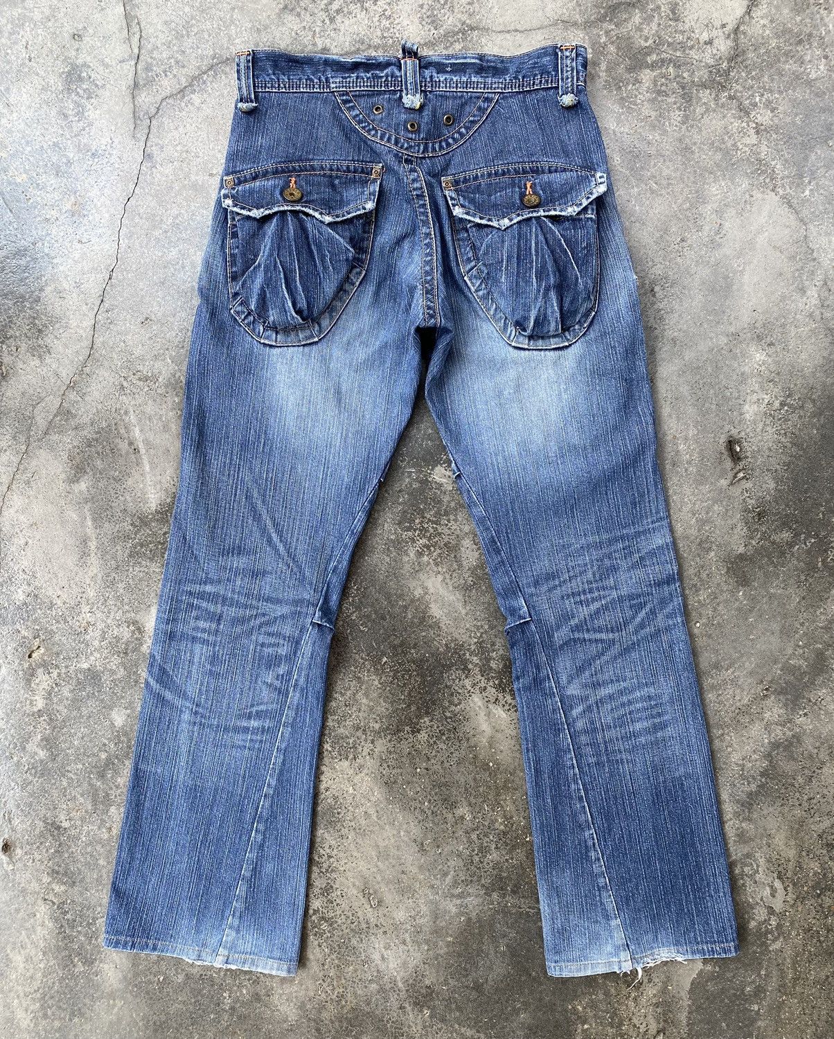 Edwin Vintage Edwin Multi Pocket Distressed Denim Pants Size US 30 / EU 46 - 2 Thumbnail