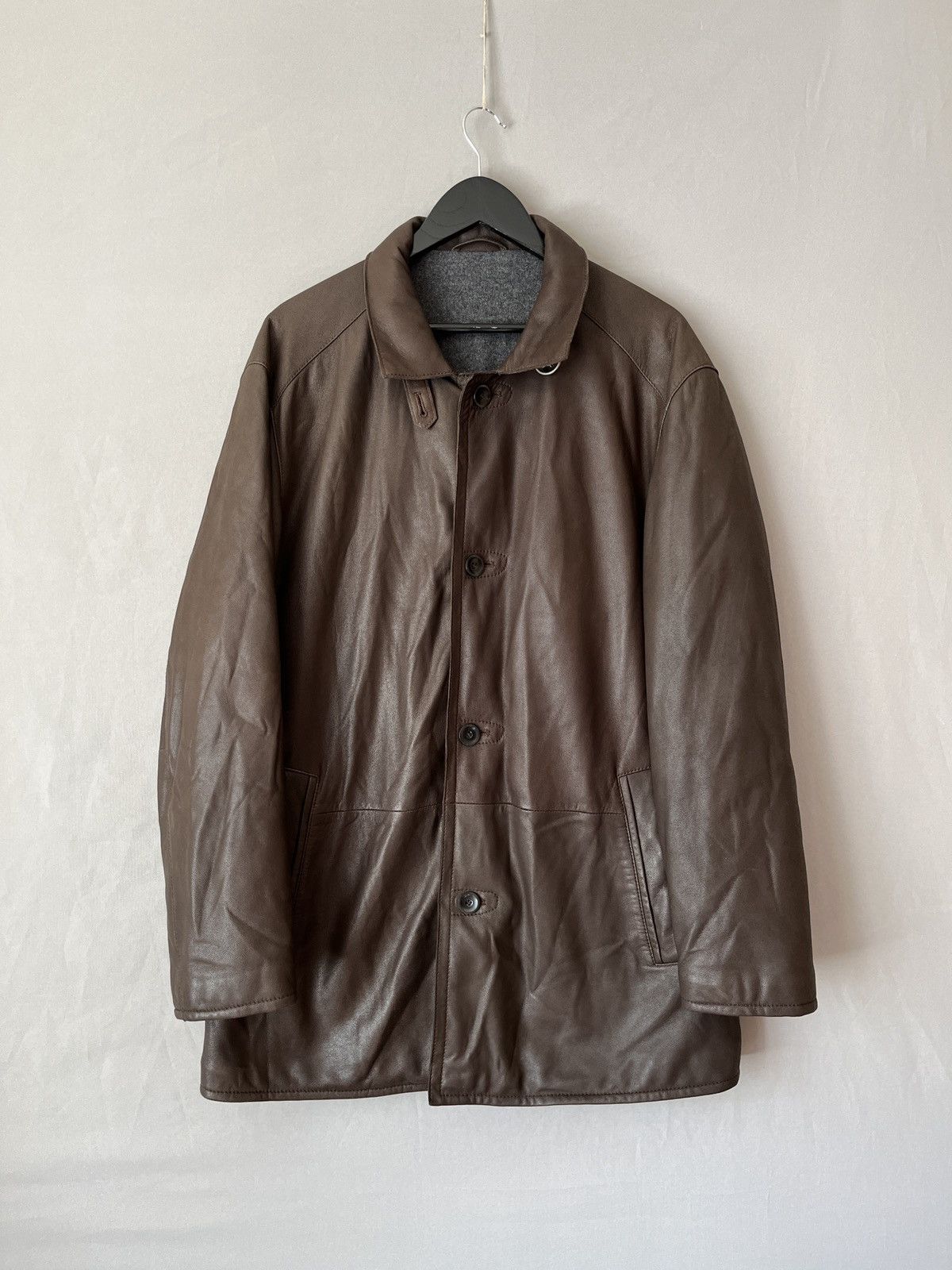 Italic Moriano Italian Luxury Soft Leather Cashmere Lined Coat Size US M / EU 48-50 / 2 - 1 Thumbnail